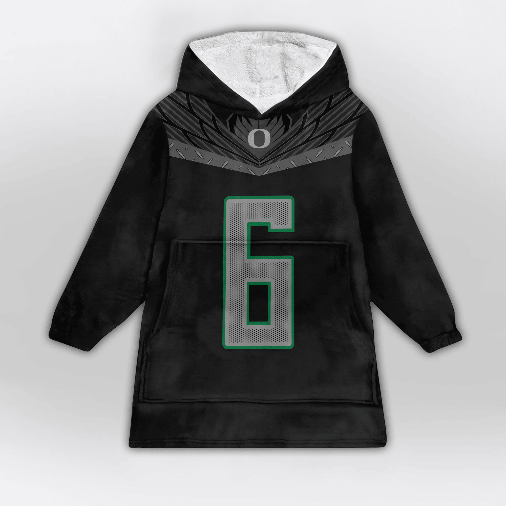 Adult N.W 6 Oregon Football Unisex Blanket Hoodie