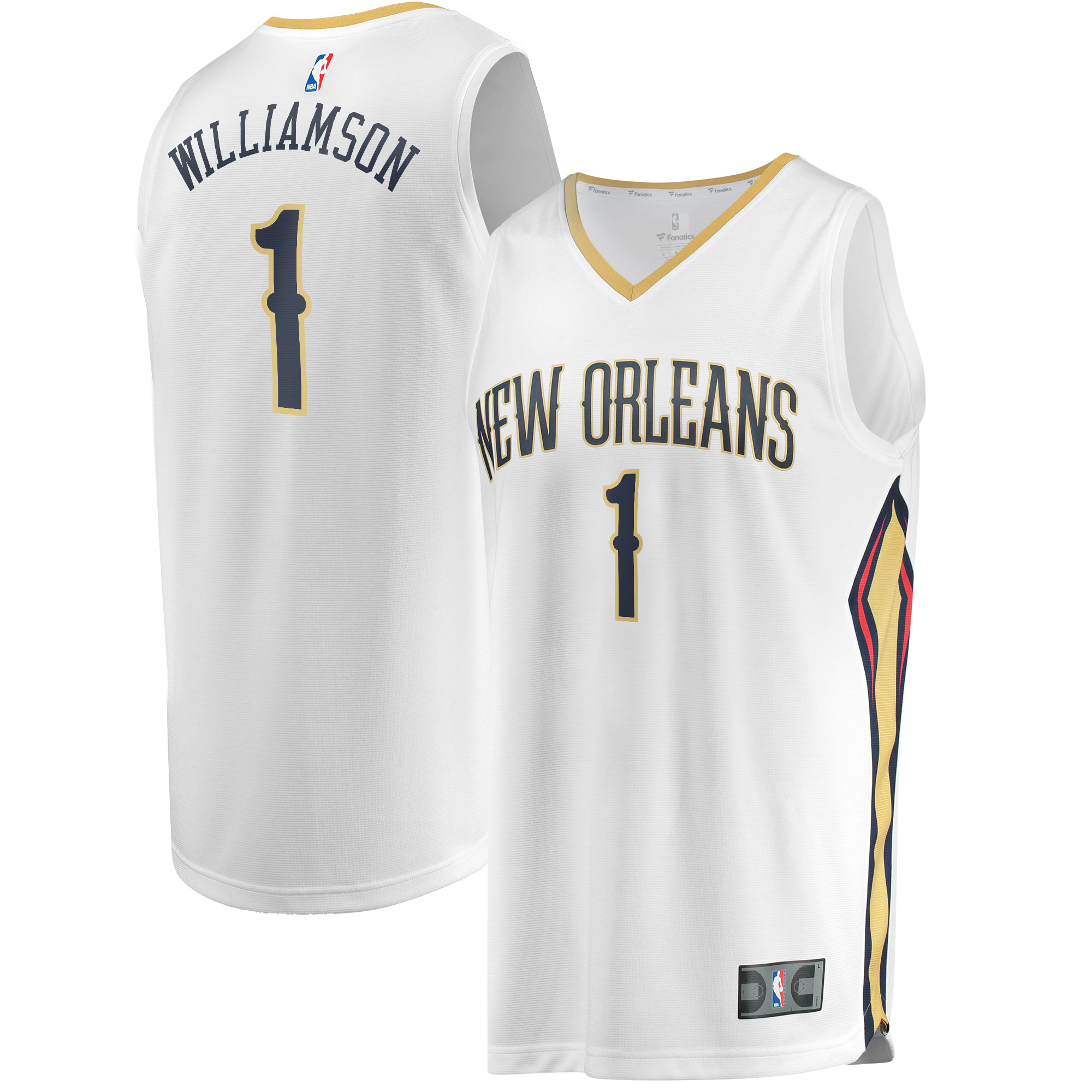 Zion Williamson New Orleans Pelicans  Replica Fast Break Jersey White - Association Edition