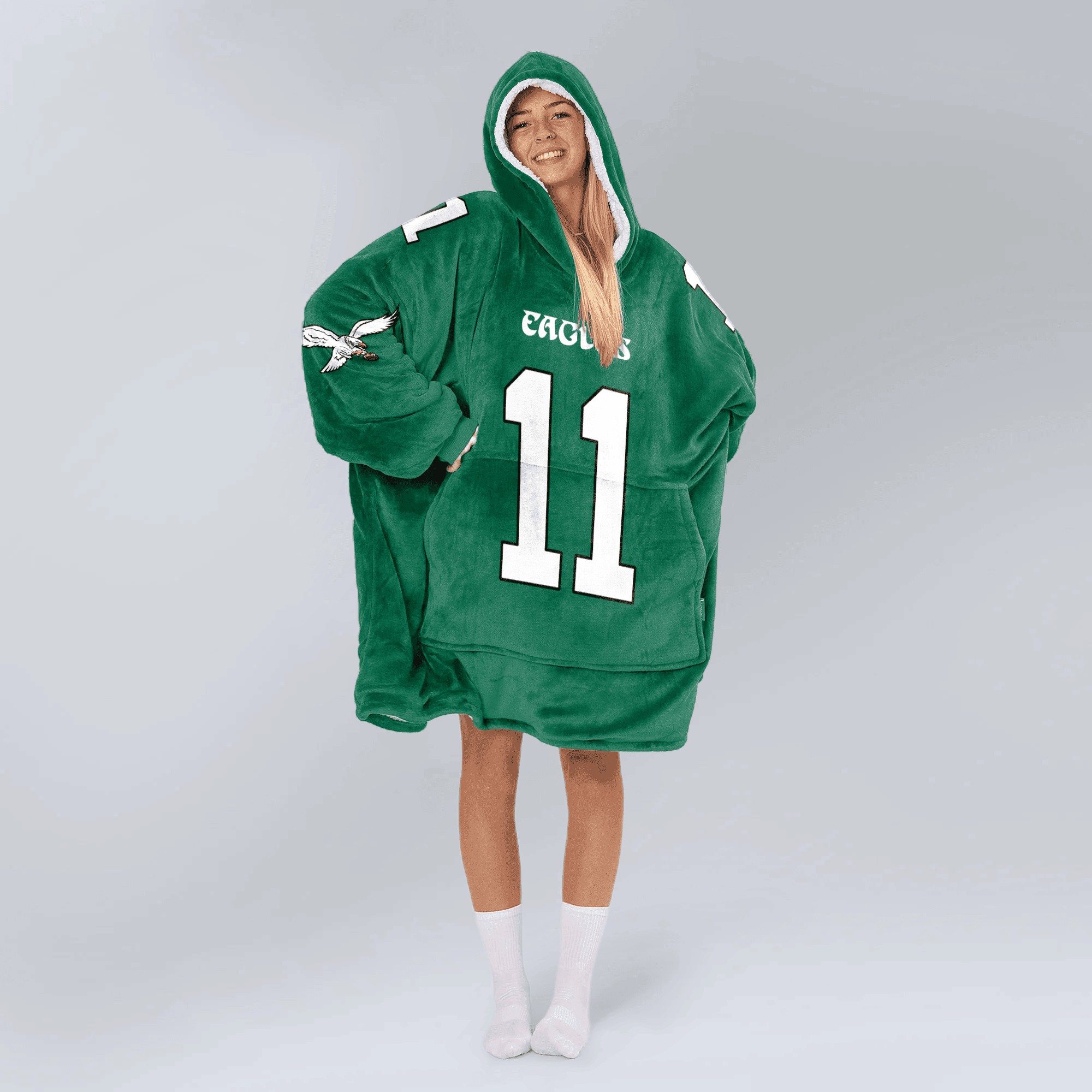 Adult 11 Philadelphia Football Unisex Blanket Hoodie