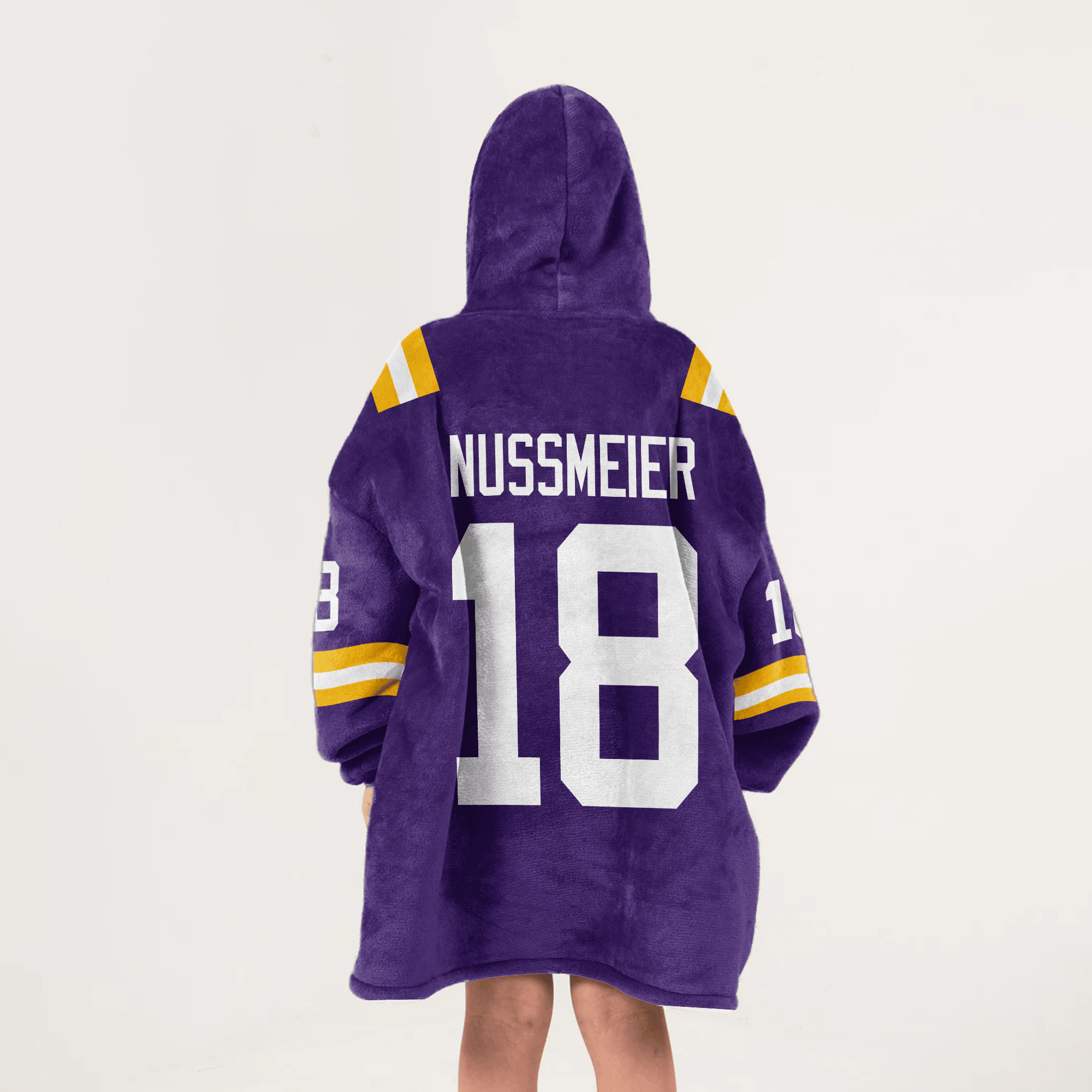 Kid G.N 18 LSU Football Unisex Blanket Hoodie