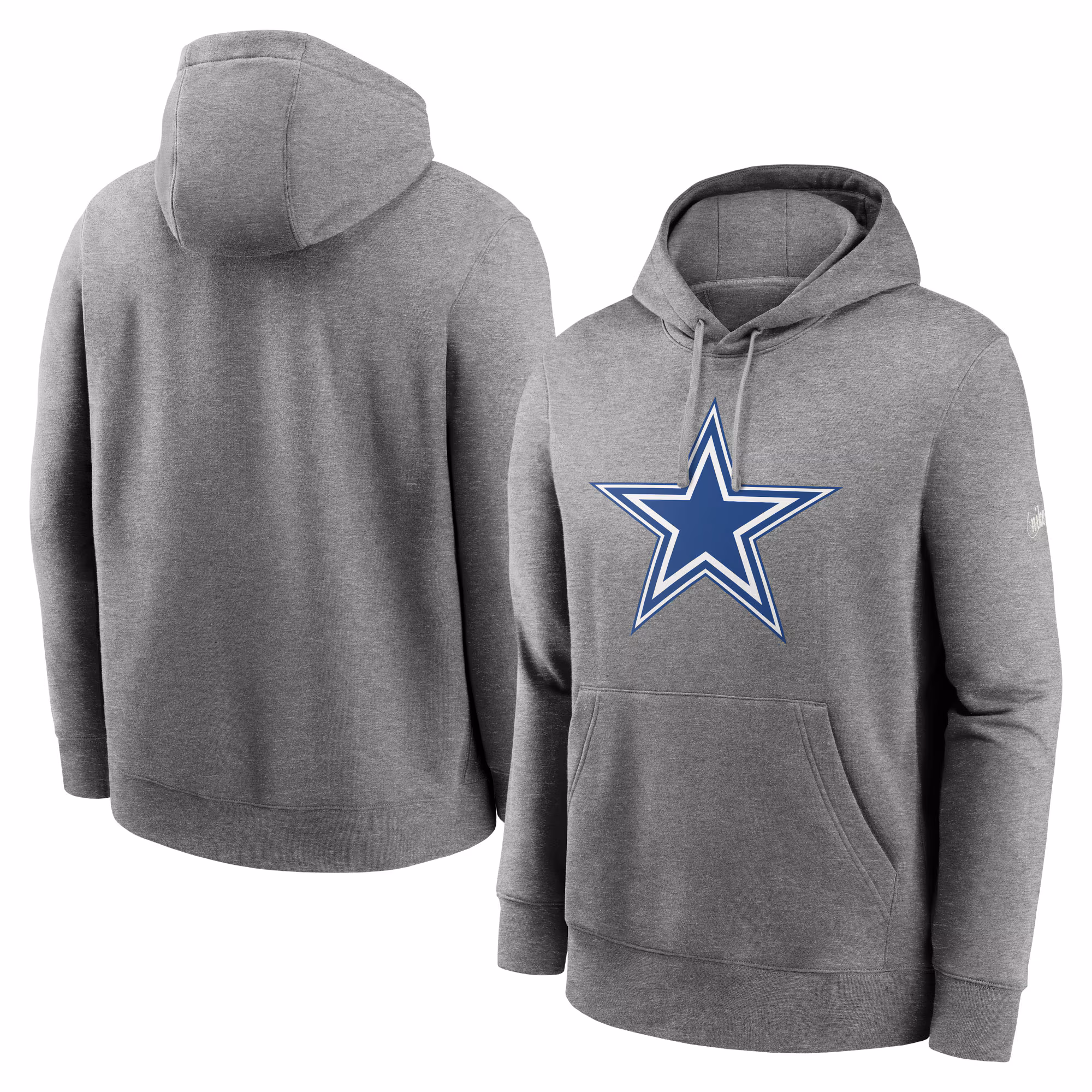 Dallas Cowboys Rewind Club Fleece Pullover Hoodie - Heathered Gray