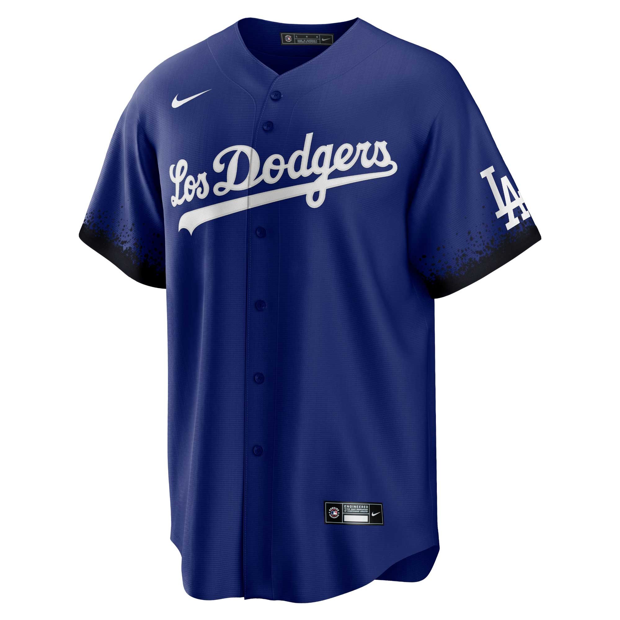 Men's Los Angeles Dodgers Jackie Robinson  Royal City Connect Replica Player Jersey