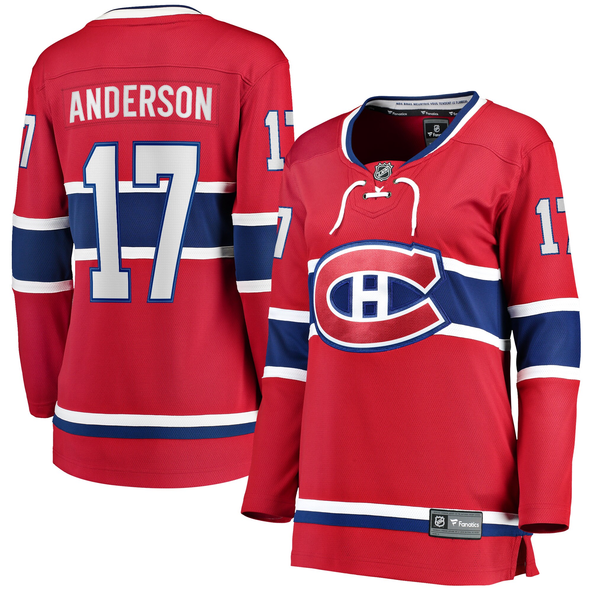 Josh Anderson Montreal Canadiens Women's Breakaway Player Jersey - Red