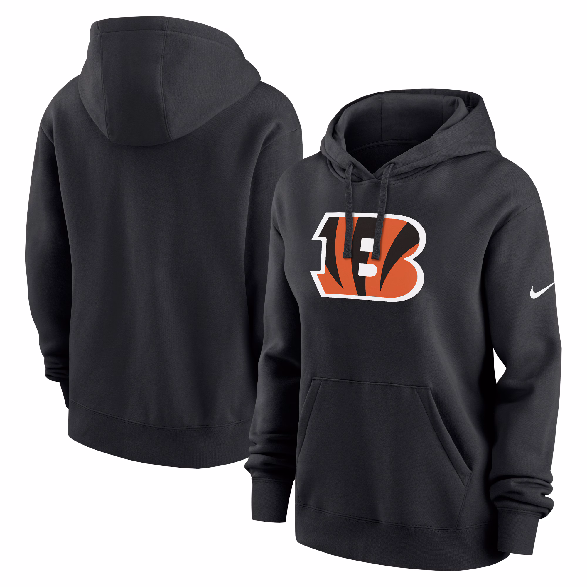 Cincinnati Bengals Women's Club Fleece Pullover Hoodie - Black