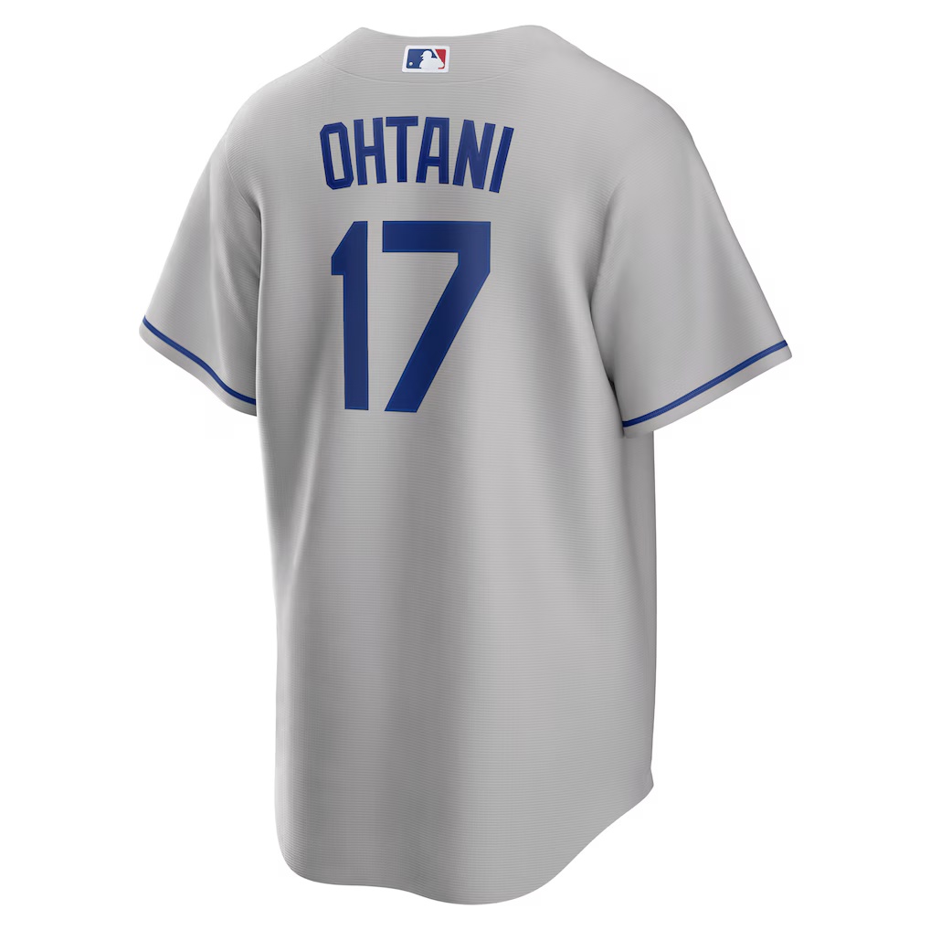 Shohei Ohtani #17 Los Angeles Dodgers 2025 World Series Away Replica Player Jersey - Gray