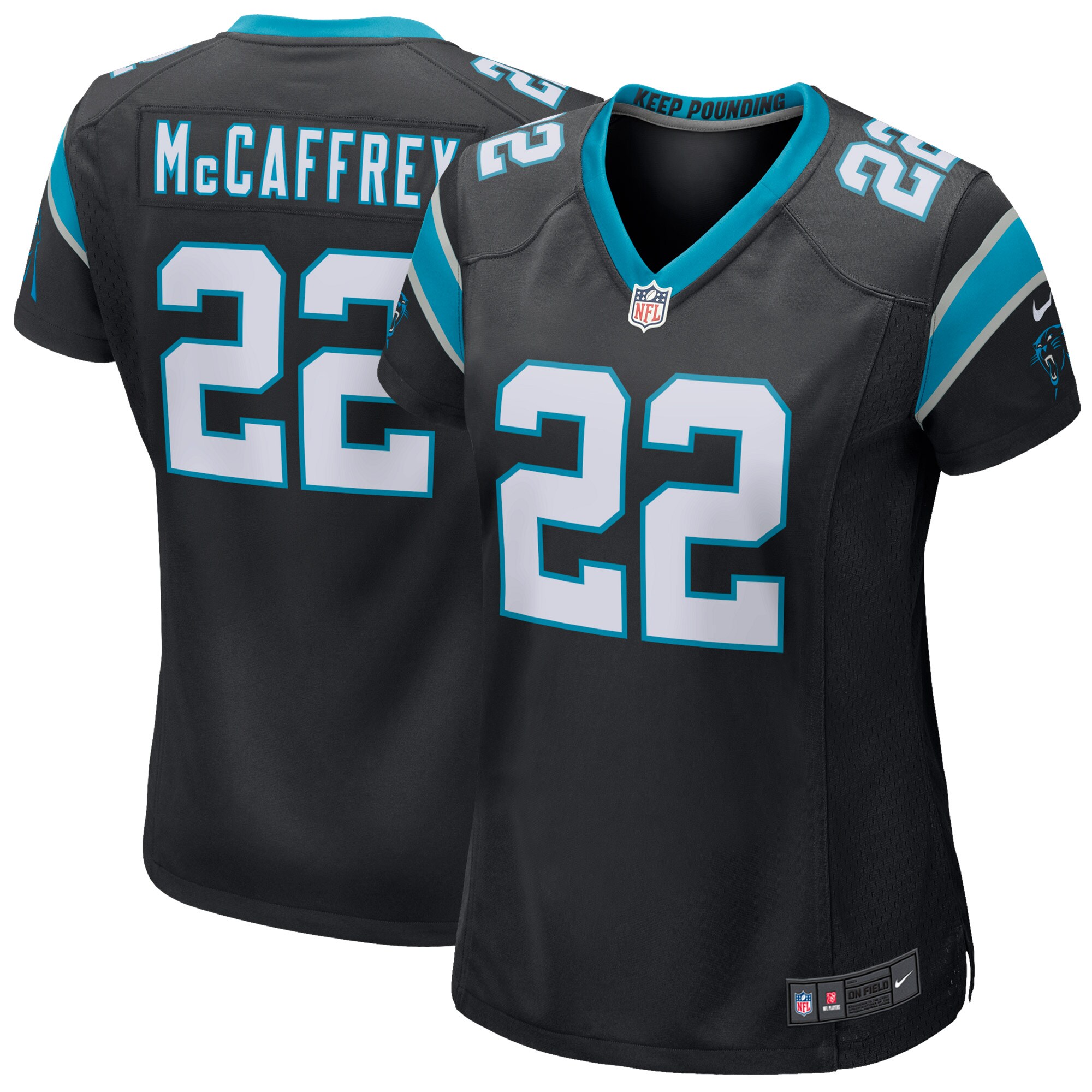 Christian McCaffrey Carolina Panthers  Women's Player Jersey - Black