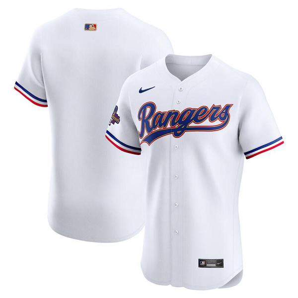 Men's Texas Rangers #Blank  White 2024 Gold Collection Elite Jersey