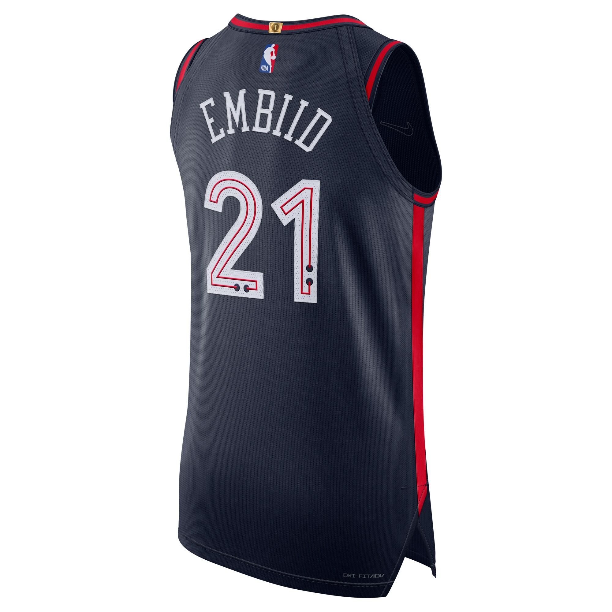 Men's Philadelphia 76ers Joel Embiid  Navy 2023/24 Authentic Jersey - City Edition