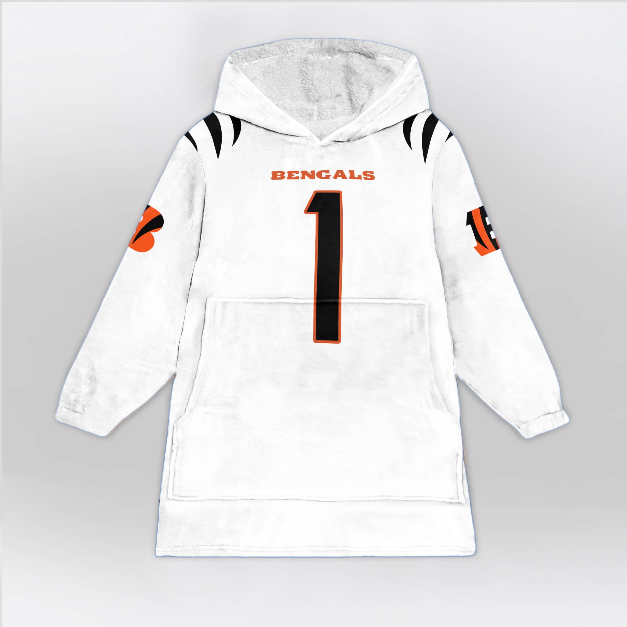 Adult 1 Cincinnati Football Unisex Blanket Hoodie