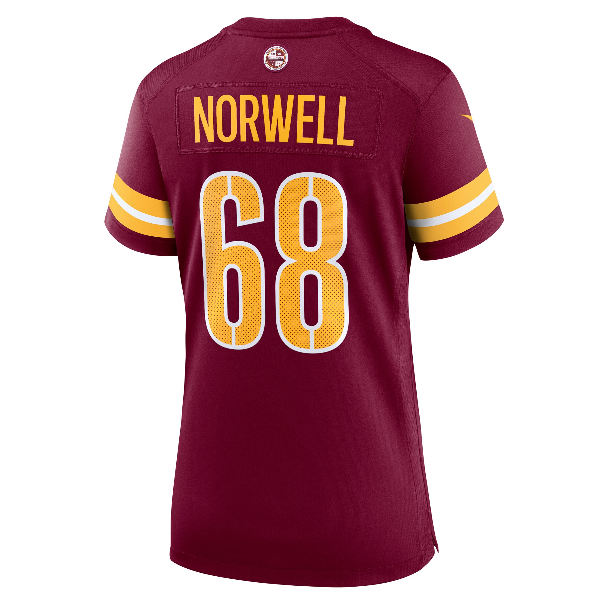 Andrew Norwell Washington Commanders  Women's Player Game Jersey - Burgundy