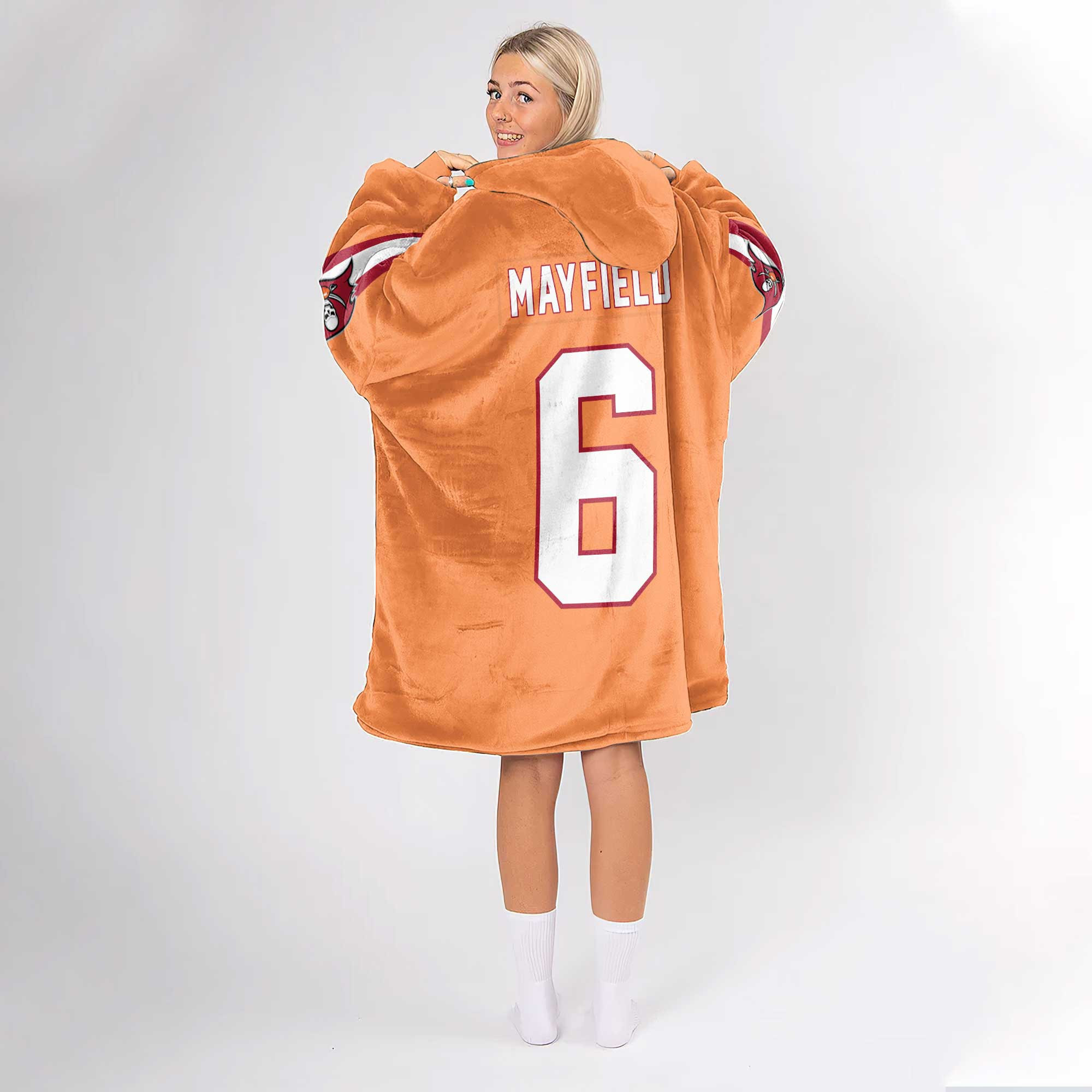Adult B.M 6 Tampa Bay Football Unisex Blanket Hoodie