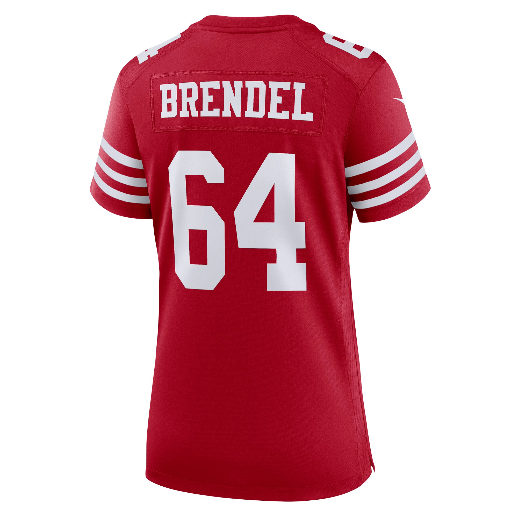 Jake Brendel San Francisco 49ers  Women's Game Player Jersey - Scarlet