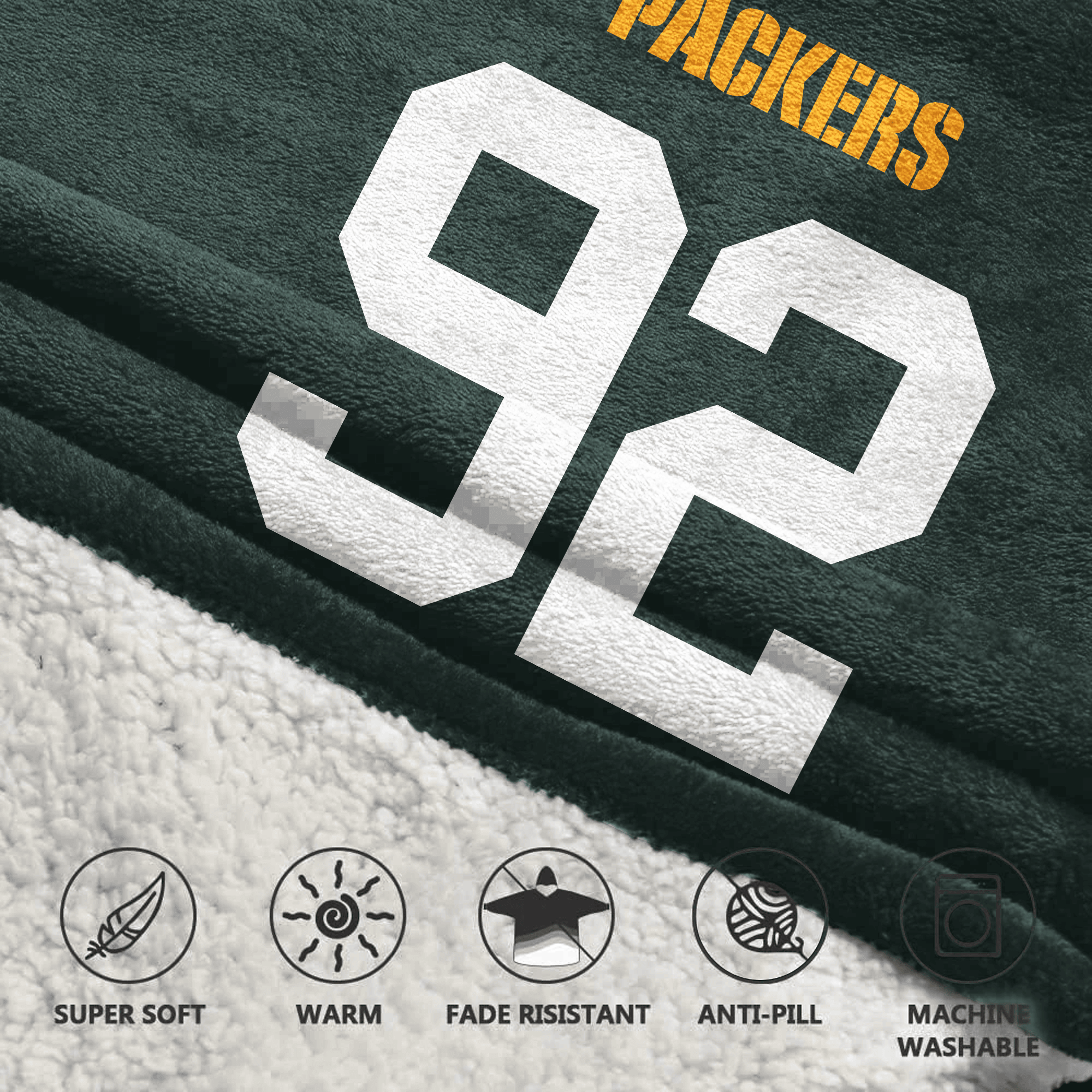 Kid 92 Green Bay Football Unisex Blanket Hoodie