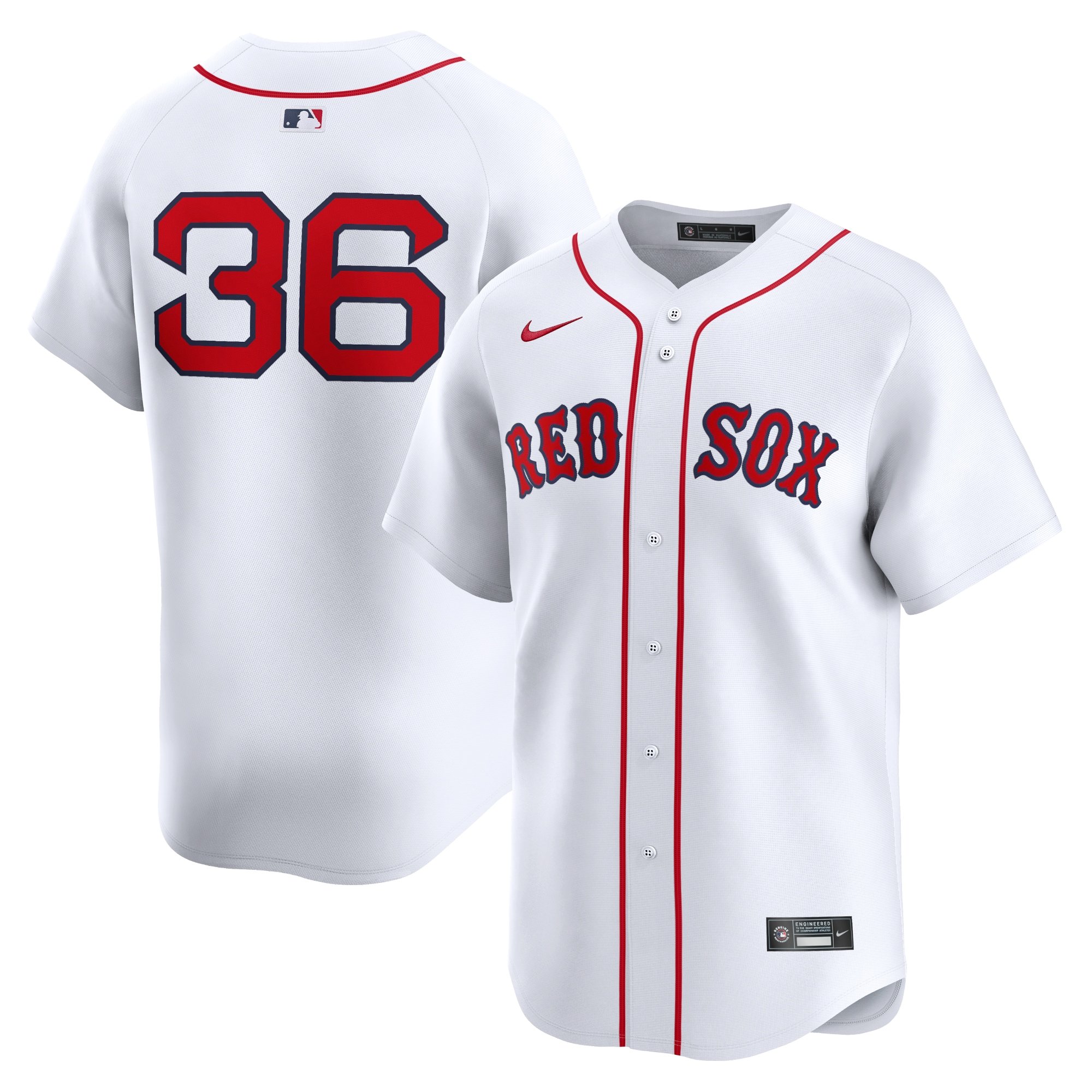 Men's Boston Red Sox #36 Triston Casas  White Home Limited Player Jersey