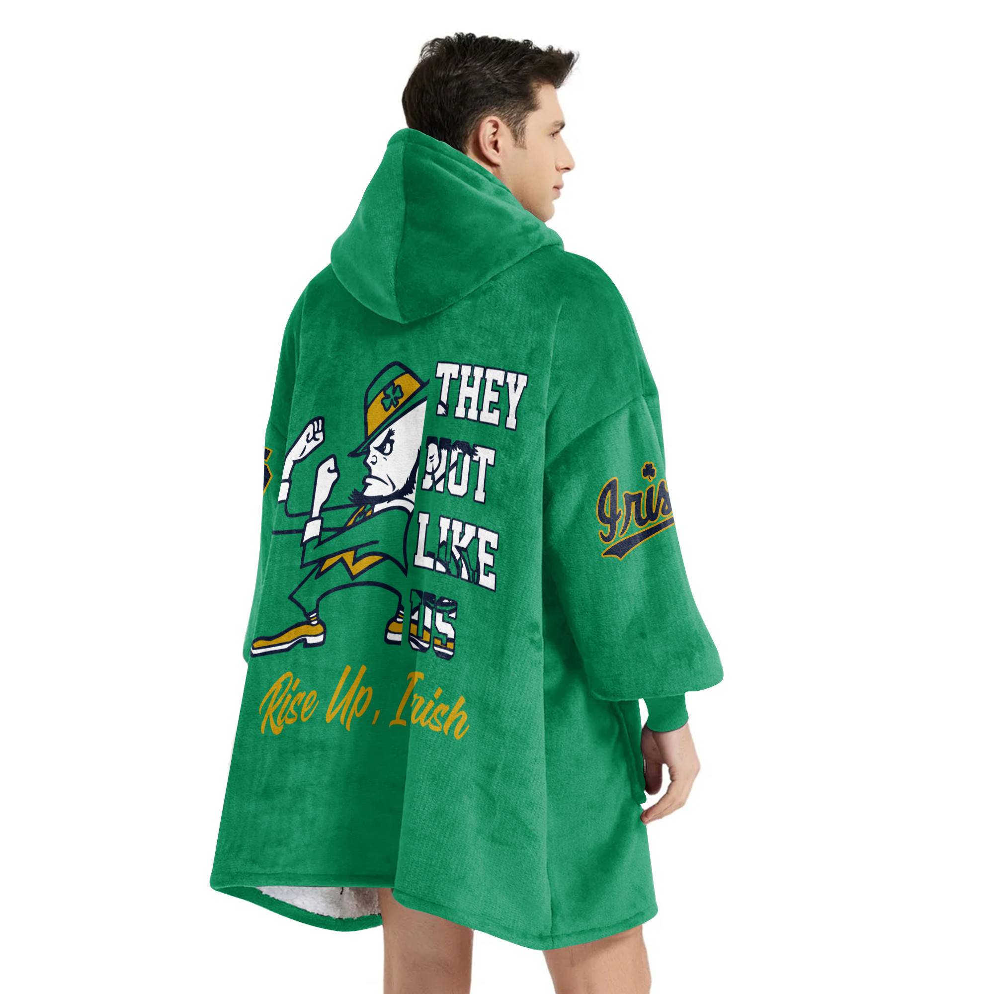 Adult Notre Dame Football Unisex Blanket Hoodie