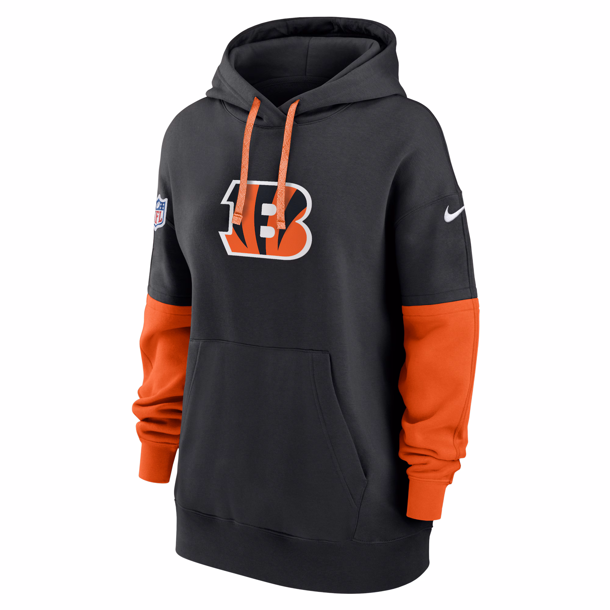Cincinnati Bengals Women's 2024 Sideline Essential Fleece Pullover Hoodie - Black