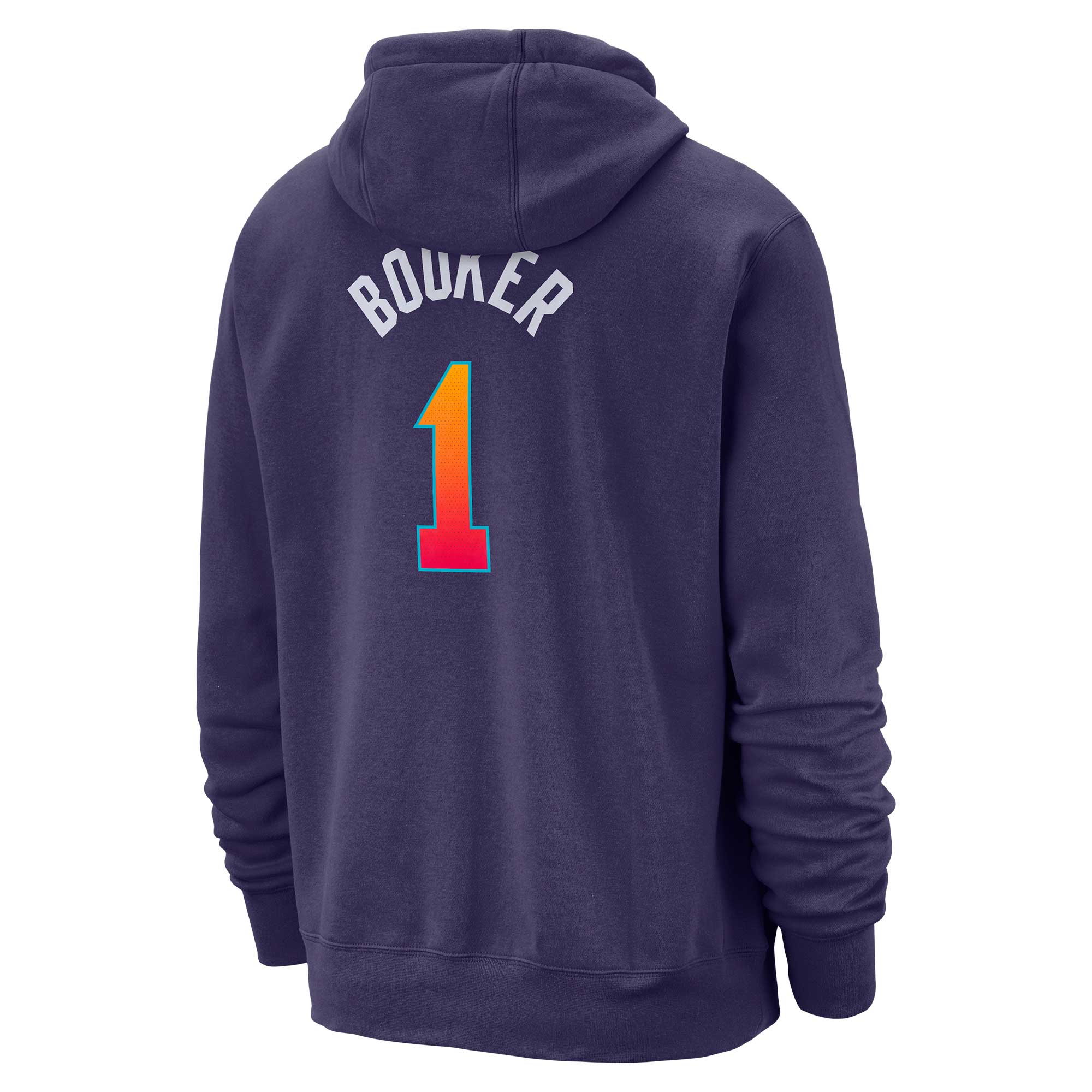 Men's Phoenix Suns Devin Booker  Purple 2023/24 City Edition Name & Number Pullover Hoodie