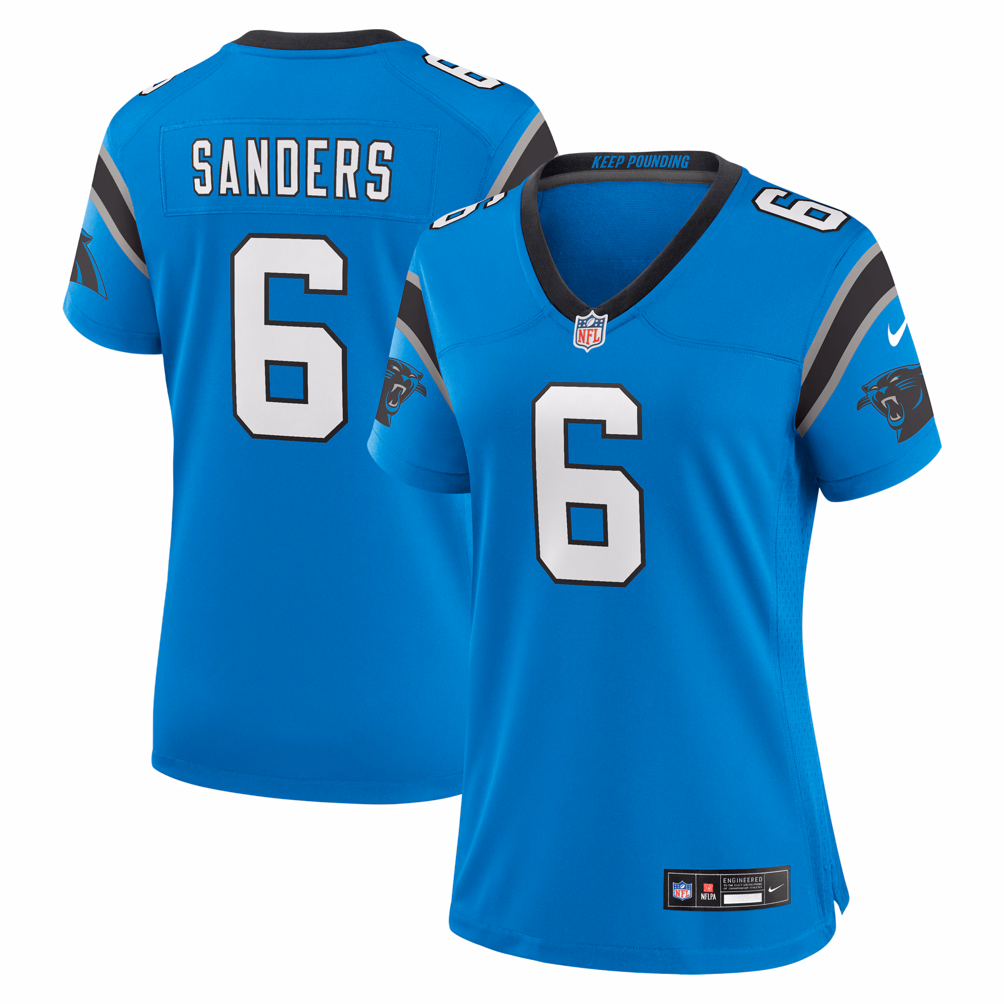 Miles Sanders Carolina Panthers Women's Team Game Jersey - Black