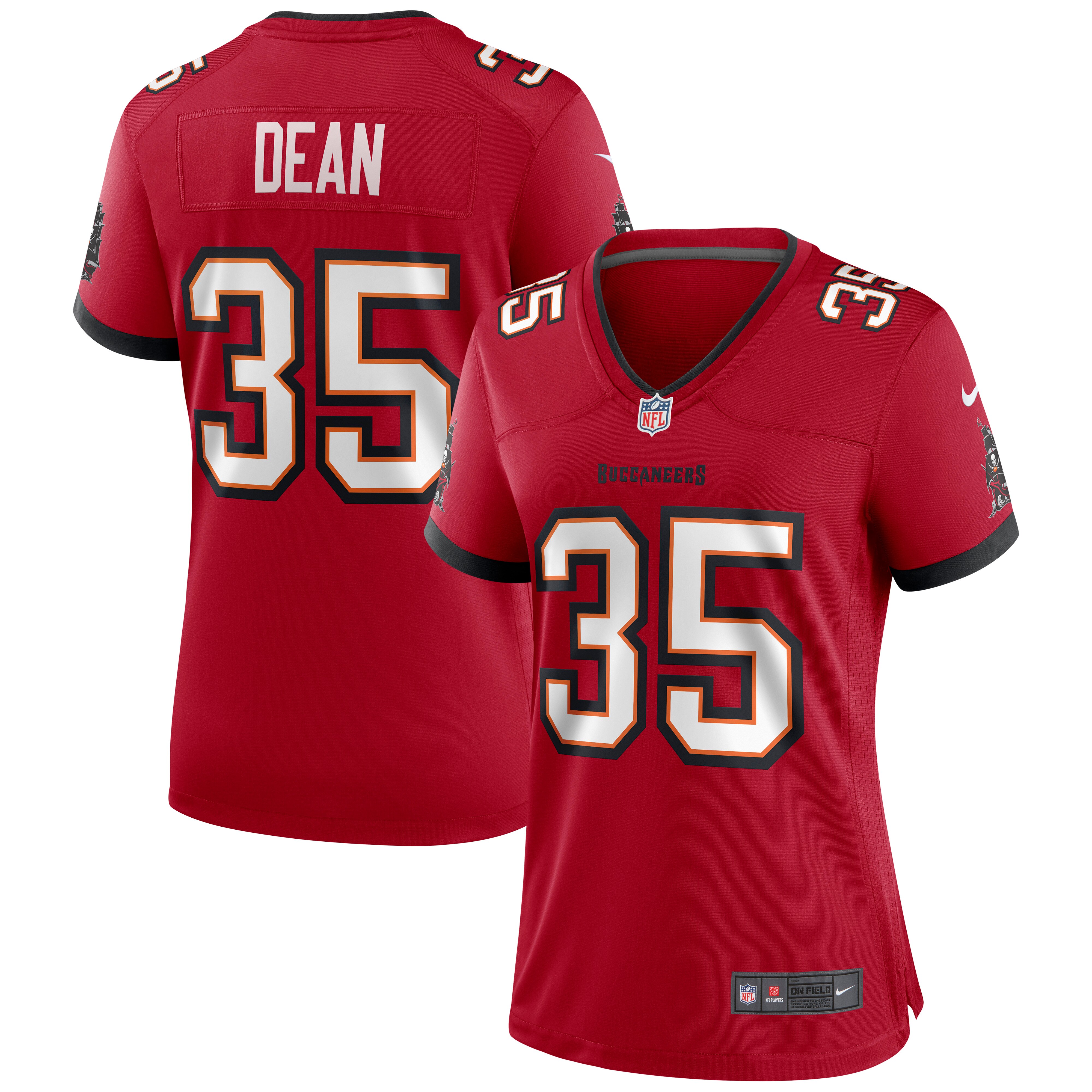 Jamel Dean Tampa Bay Buccaneers  Women's Game Jersey - Red