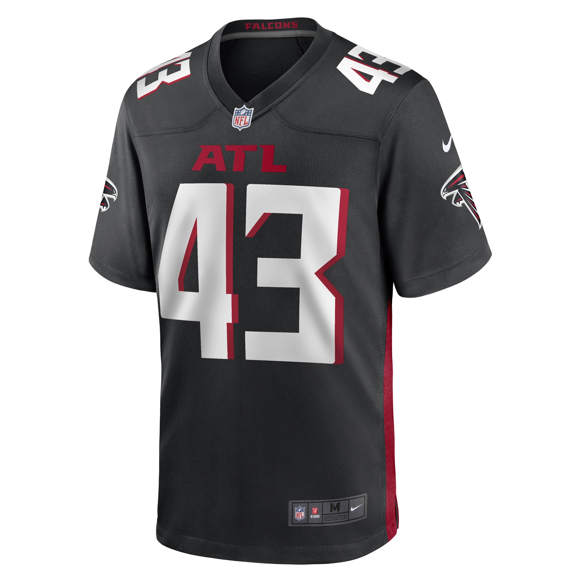 Matt Hankins Atlanta Falcons  Game Player Jersey - Black
