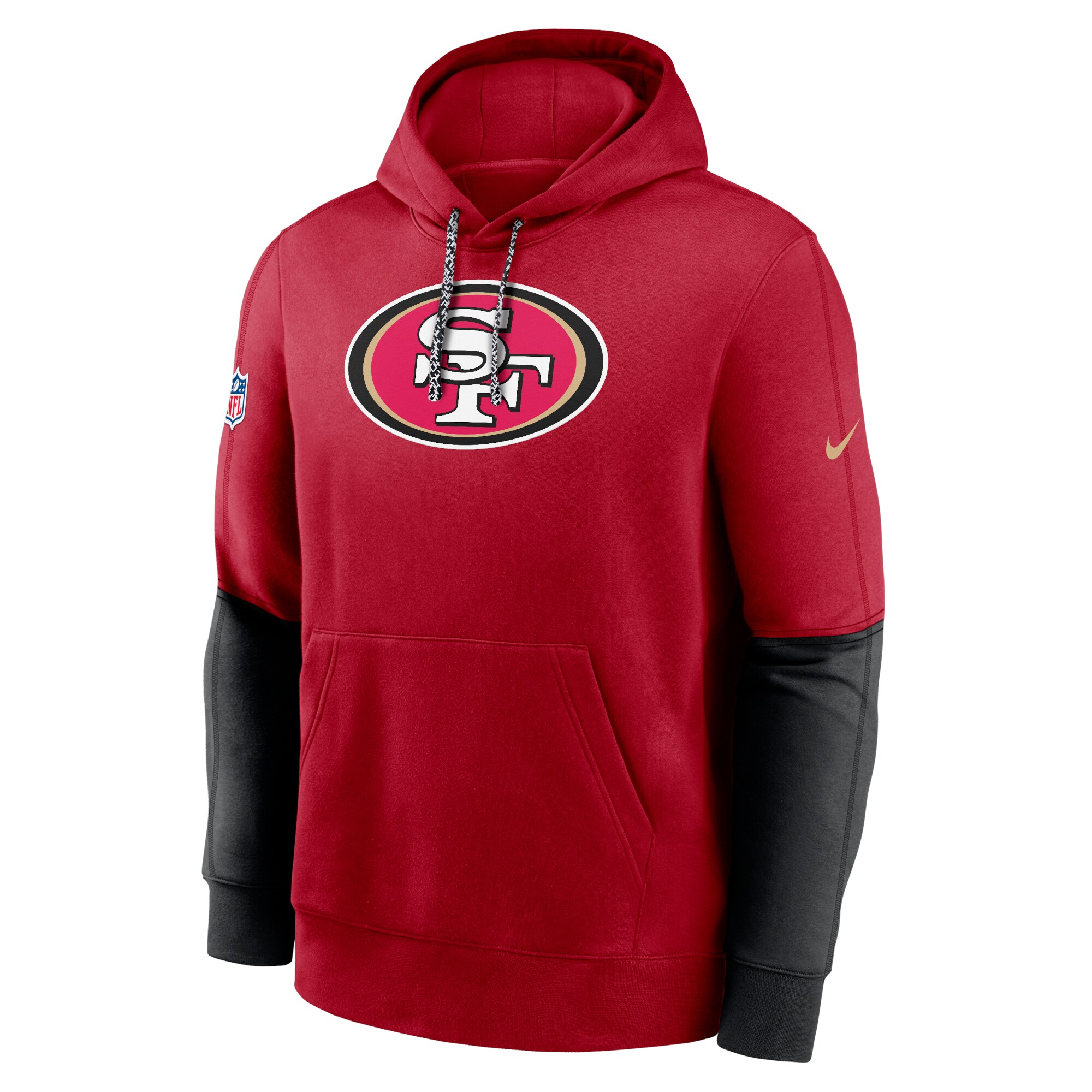 San Francisco 49ers 49ers 2024 Sideline Club Pullover Hoodie - Black