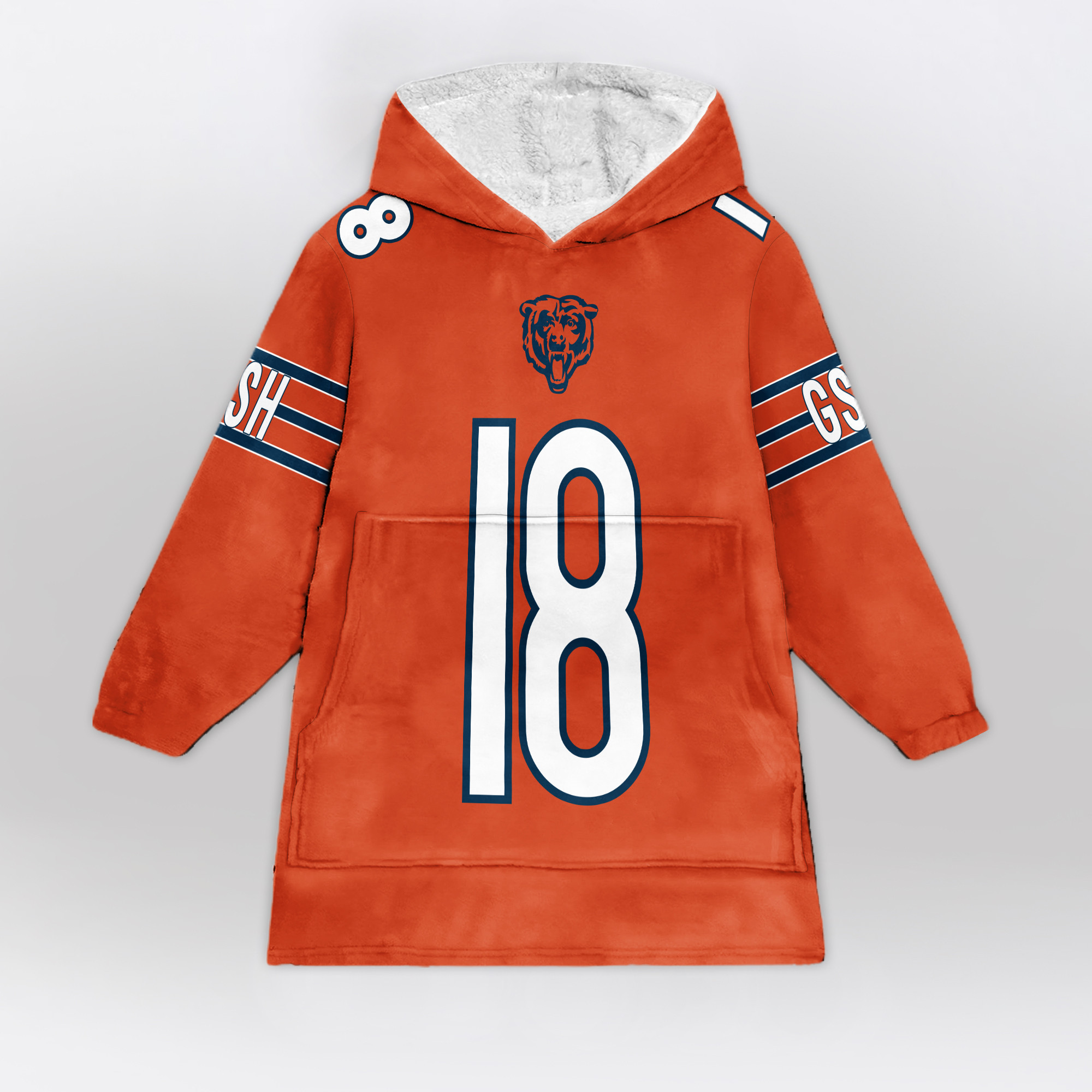 Adult C.W 18 Chicago Football Unisex Blanket Hoodie