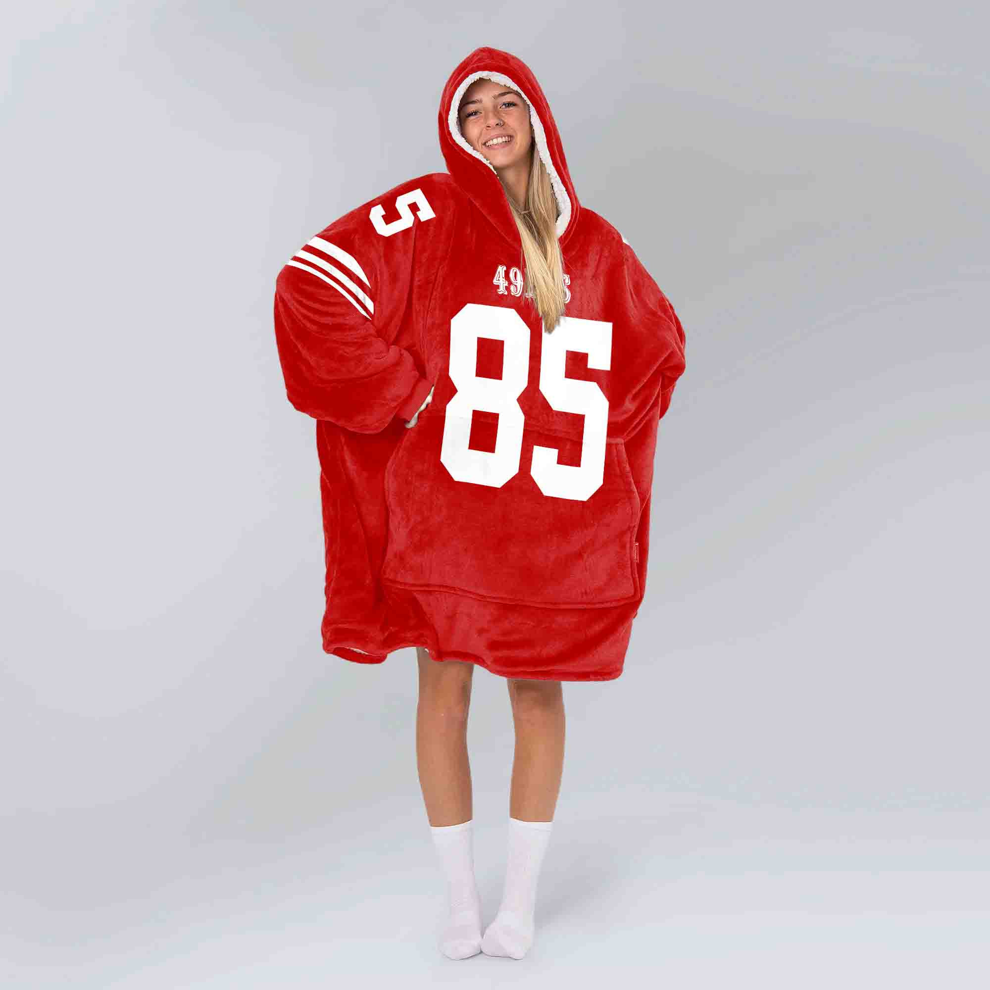 Adult G.K 85 San Francisco 49ers Football Unisex Blanket Hoodie