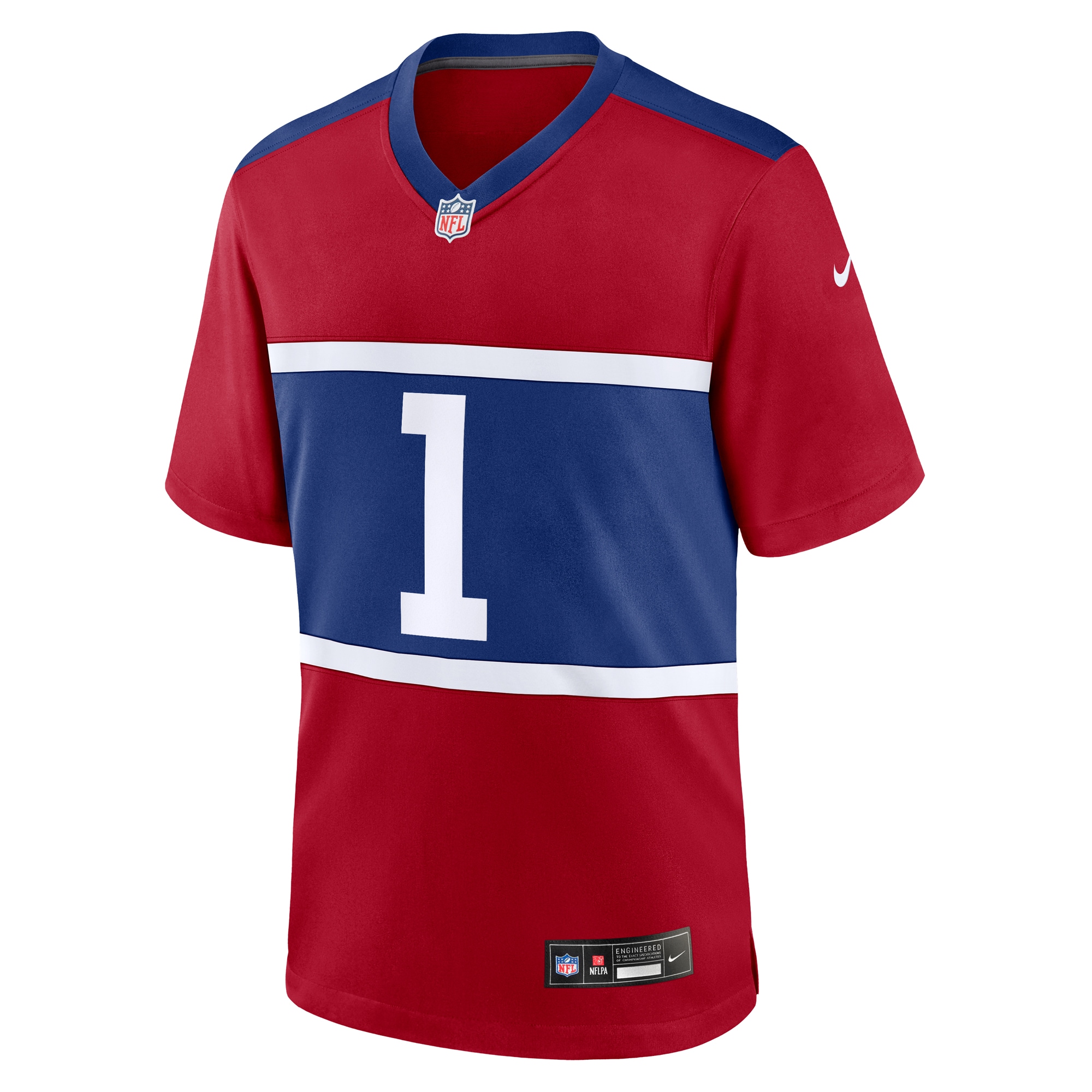 Malik Nabers #1 New York Giants 2025 NFL Youth Alternate Player Game Jersey - Century Red