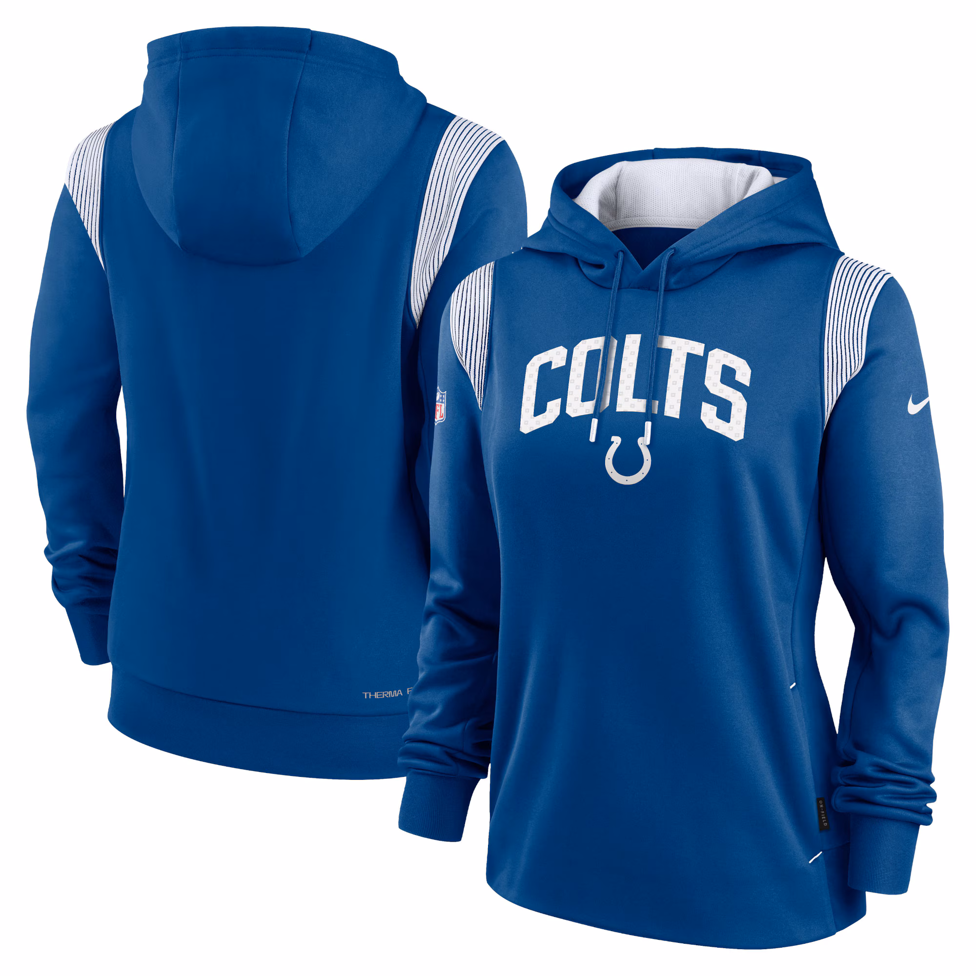 Indianapolis Colts Women's Sideline Stack Performance Pullover Hoodie - Royal