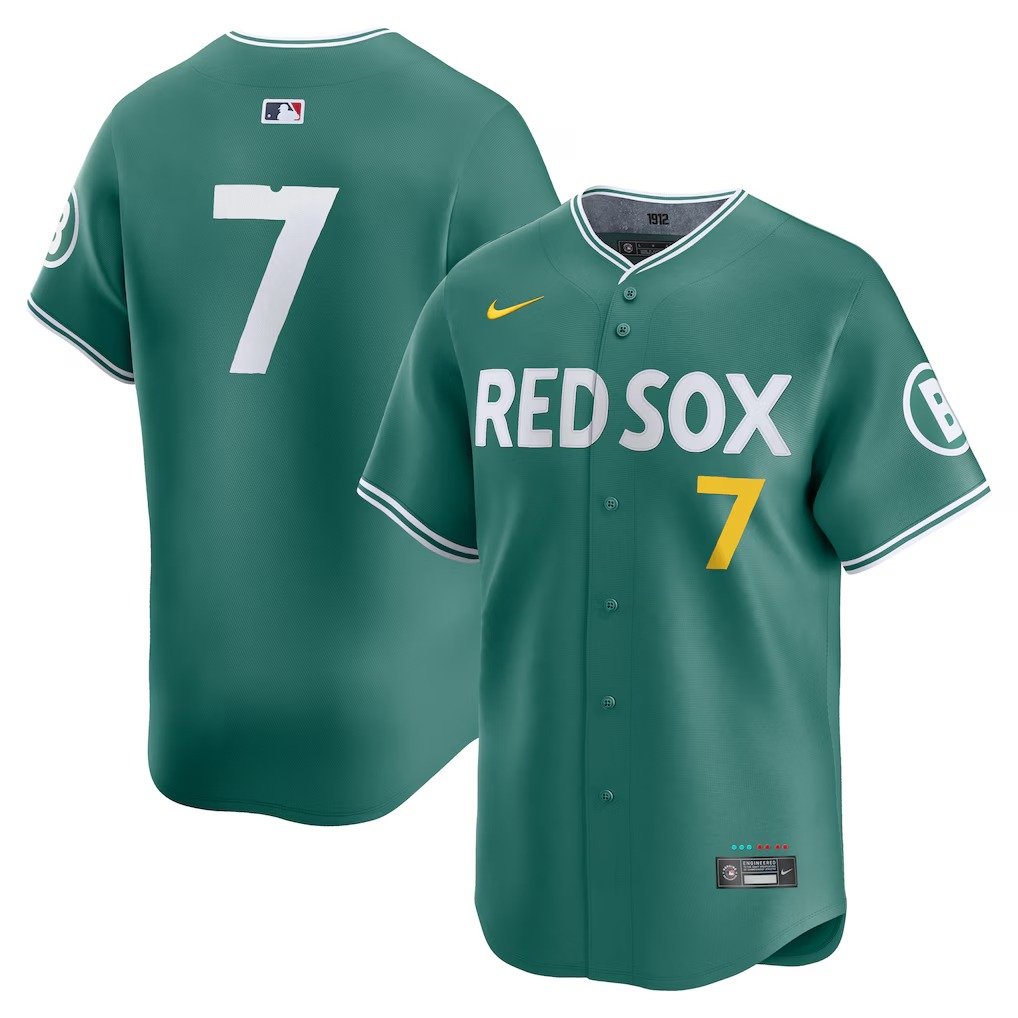 Men's Boston Red Sox #7 Masataka Yoshida  Green 2025 City Connect Player Jersey