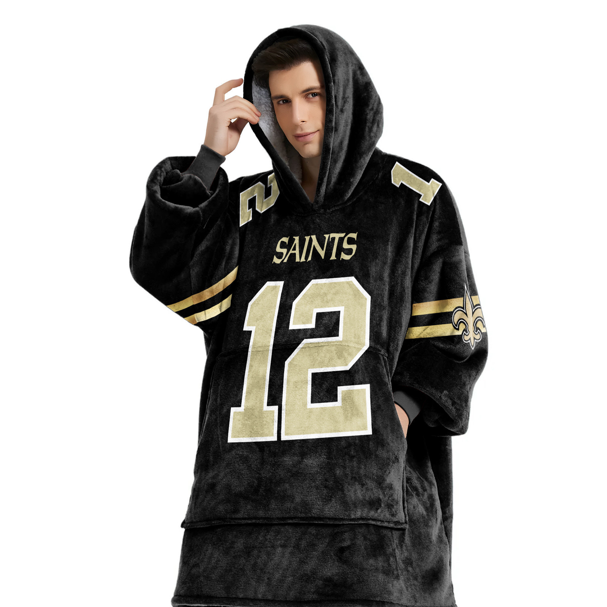 Adult C.O 12 New Orleans Football Unisex Blanket Hoodie