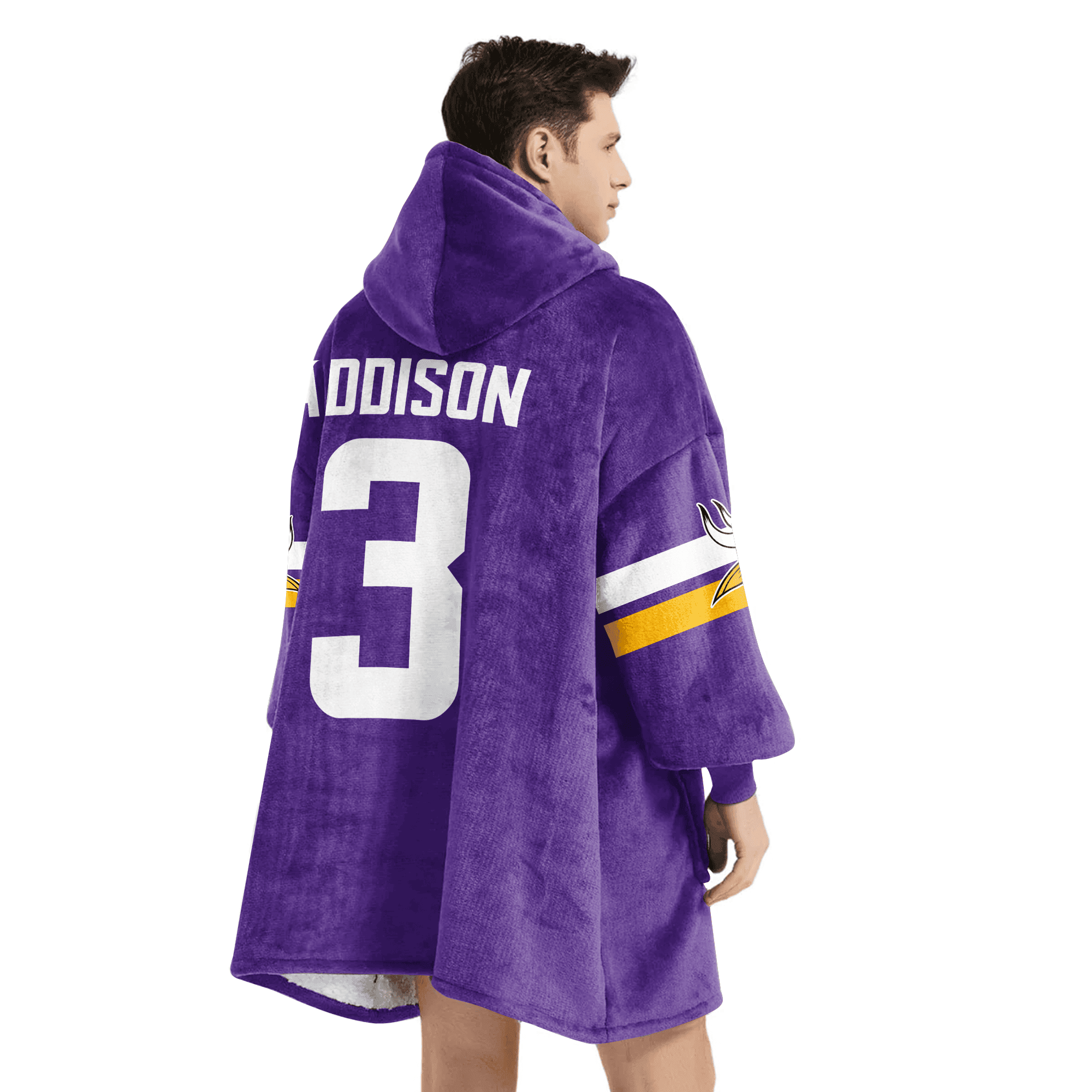Adult 3 Minnesota Football Unisex Blanket Hoodie