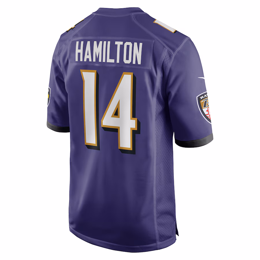 Men's Kyle Hamilton #14 Purple Baltimore Ravens Player Game Jersey