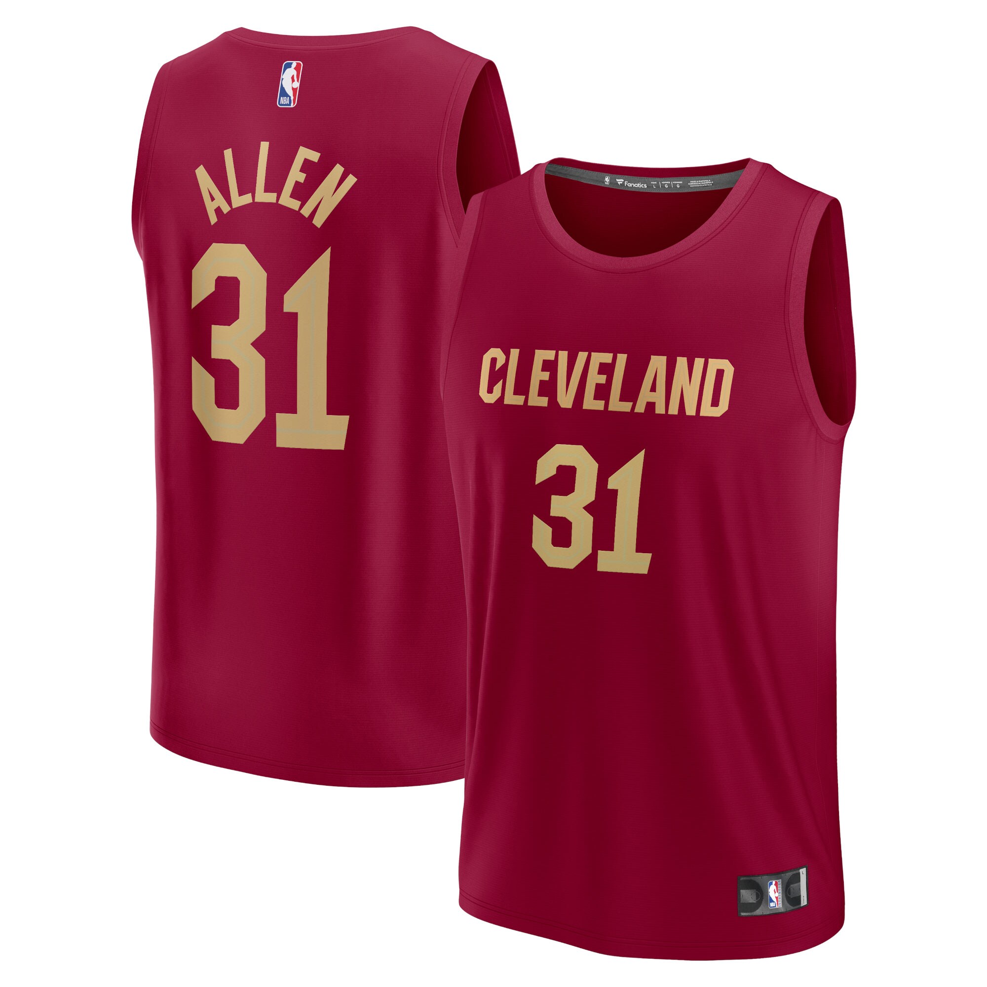 Jarrett Allen Cleveland Cavaliers  Fast Break Replica Jersey - Icon Edition - Red