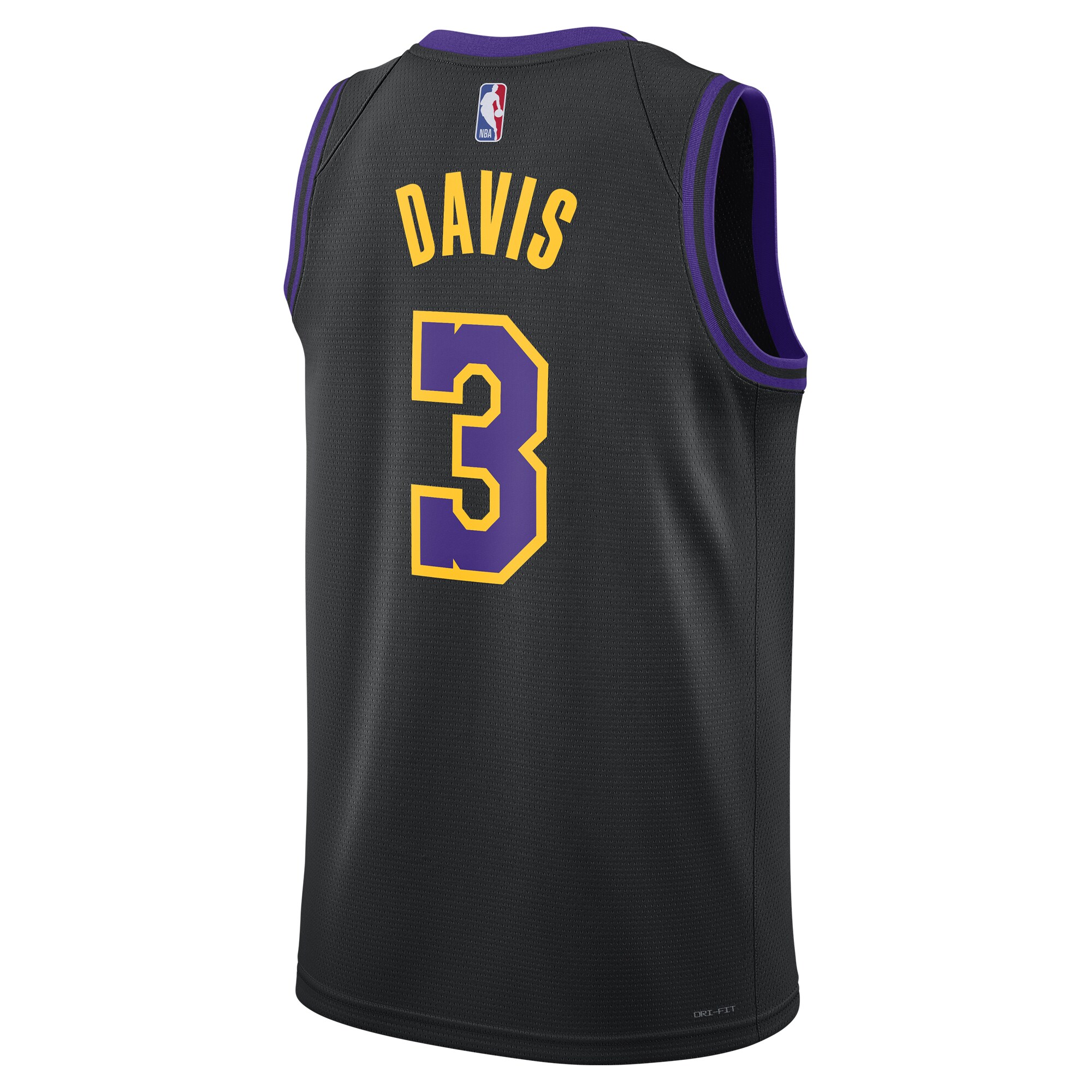 Unisex Los Angeles Lakers Anthony Davis  Black 2023/24 Swingman Jersey - City Edition