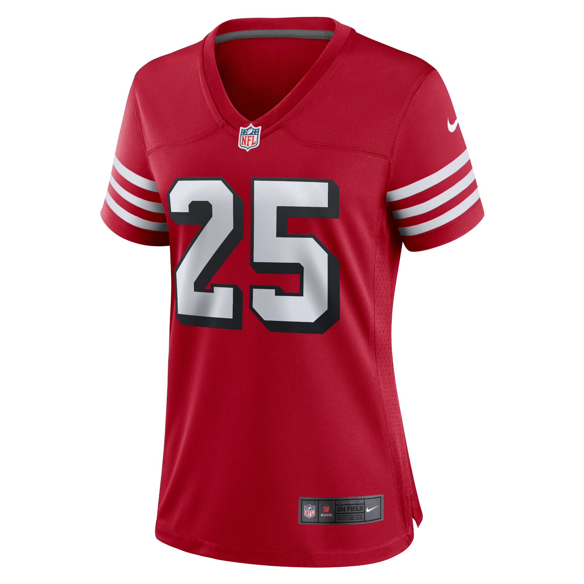 Elijah Mitchell San Francisco 49ers Women's Alternate Team Game Jersey - Scarlet