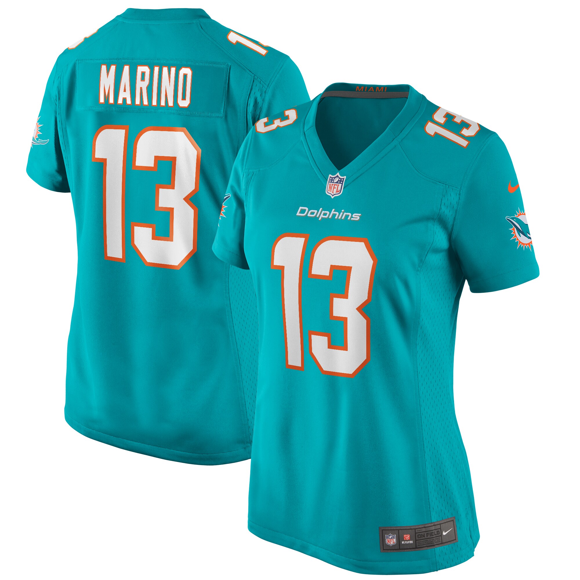 Dan Marino Miami Dolphins Women's Game Retired Player Jersey - Aqua