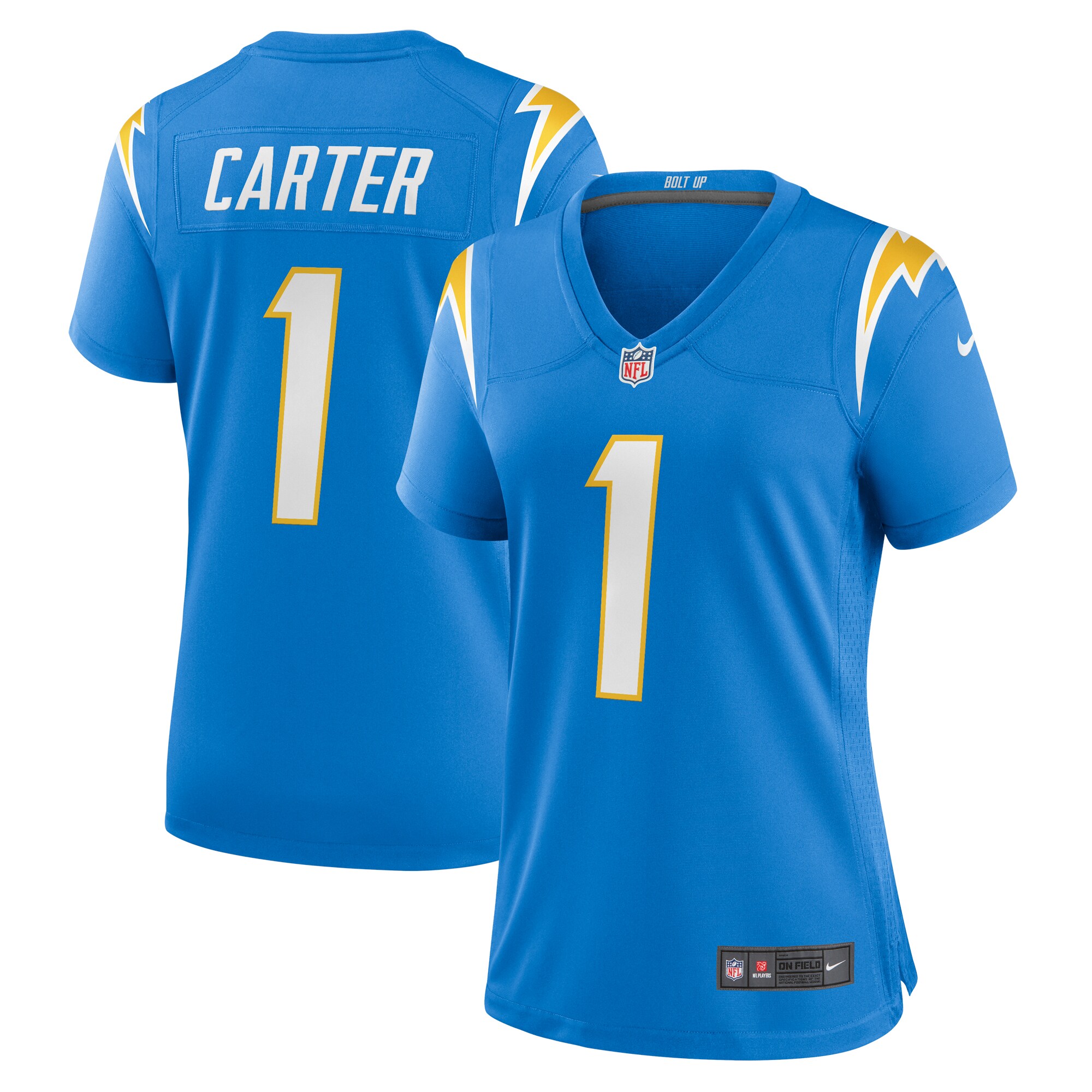 DeAndre Carter Los Angeles Chargers  Women's Home Game Player Jersey - Powder Blue