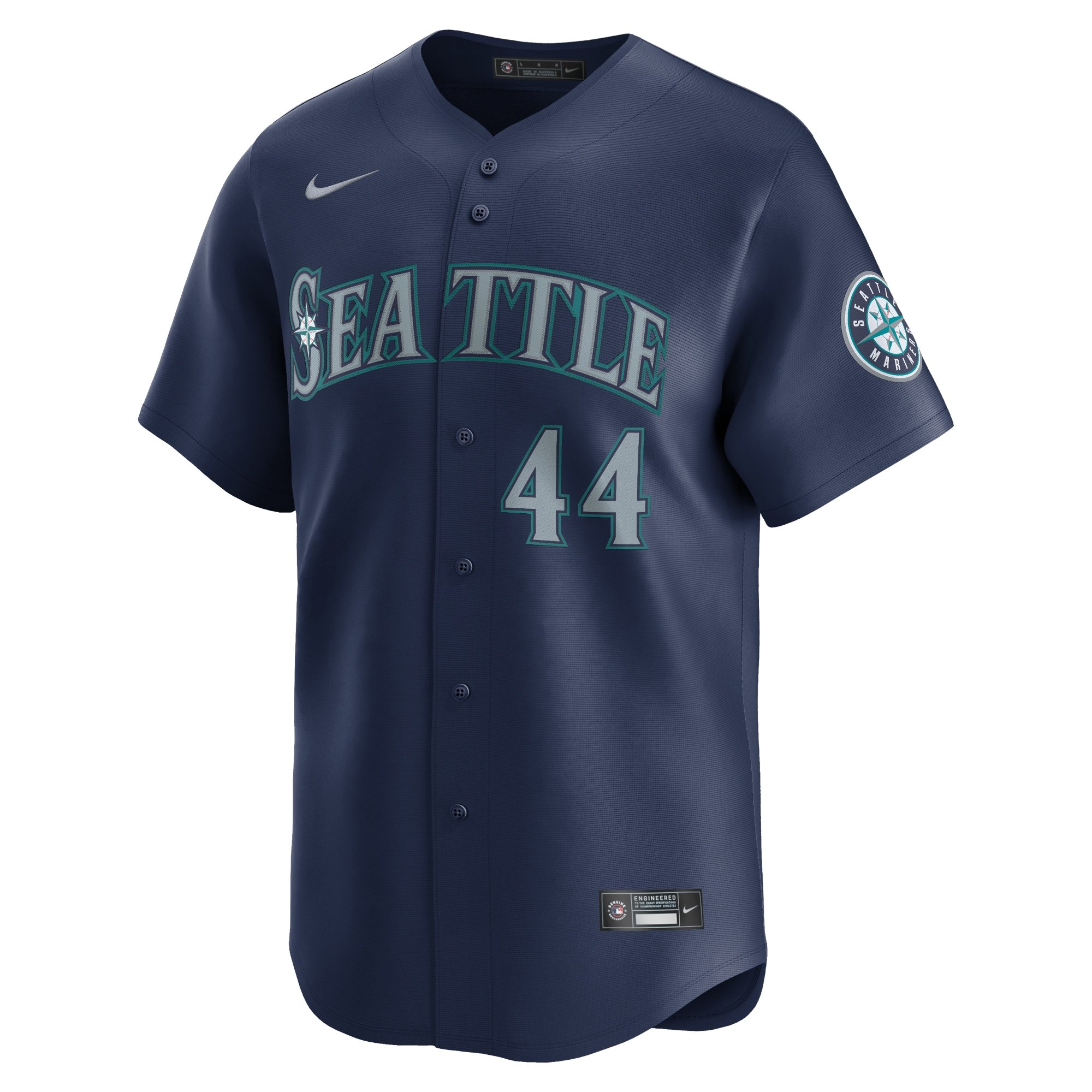 Men's Seattle Mariners Julio RodrÃguez  Navy Road Limited Player Jersey