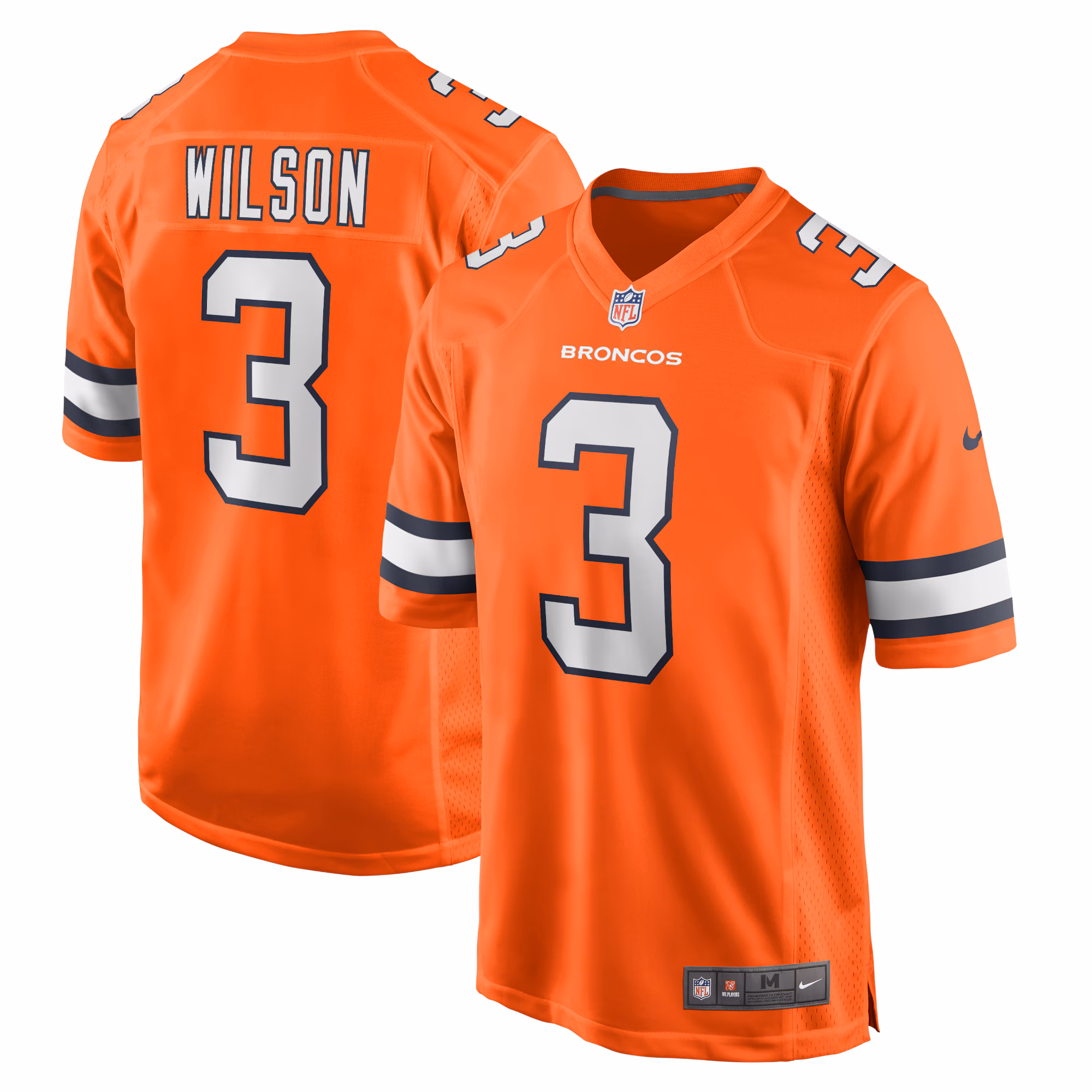 Russell Wilson Denver Broncos Alternate Game Jersey - Orange