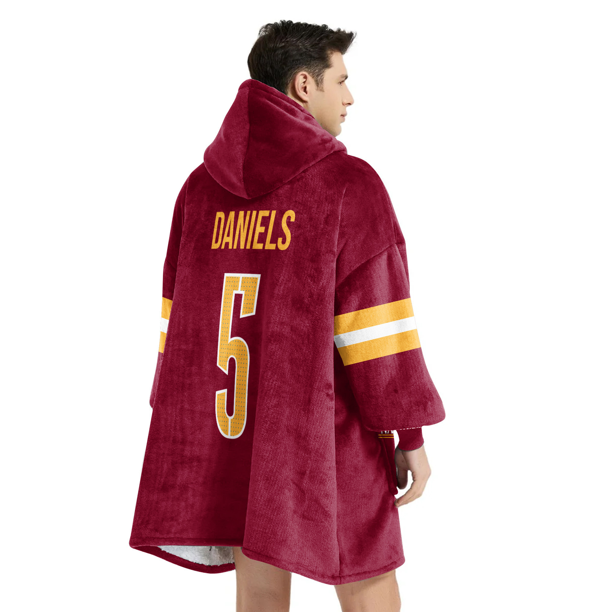 Adult 5 Washington Football Unisex Blanket Hoodie