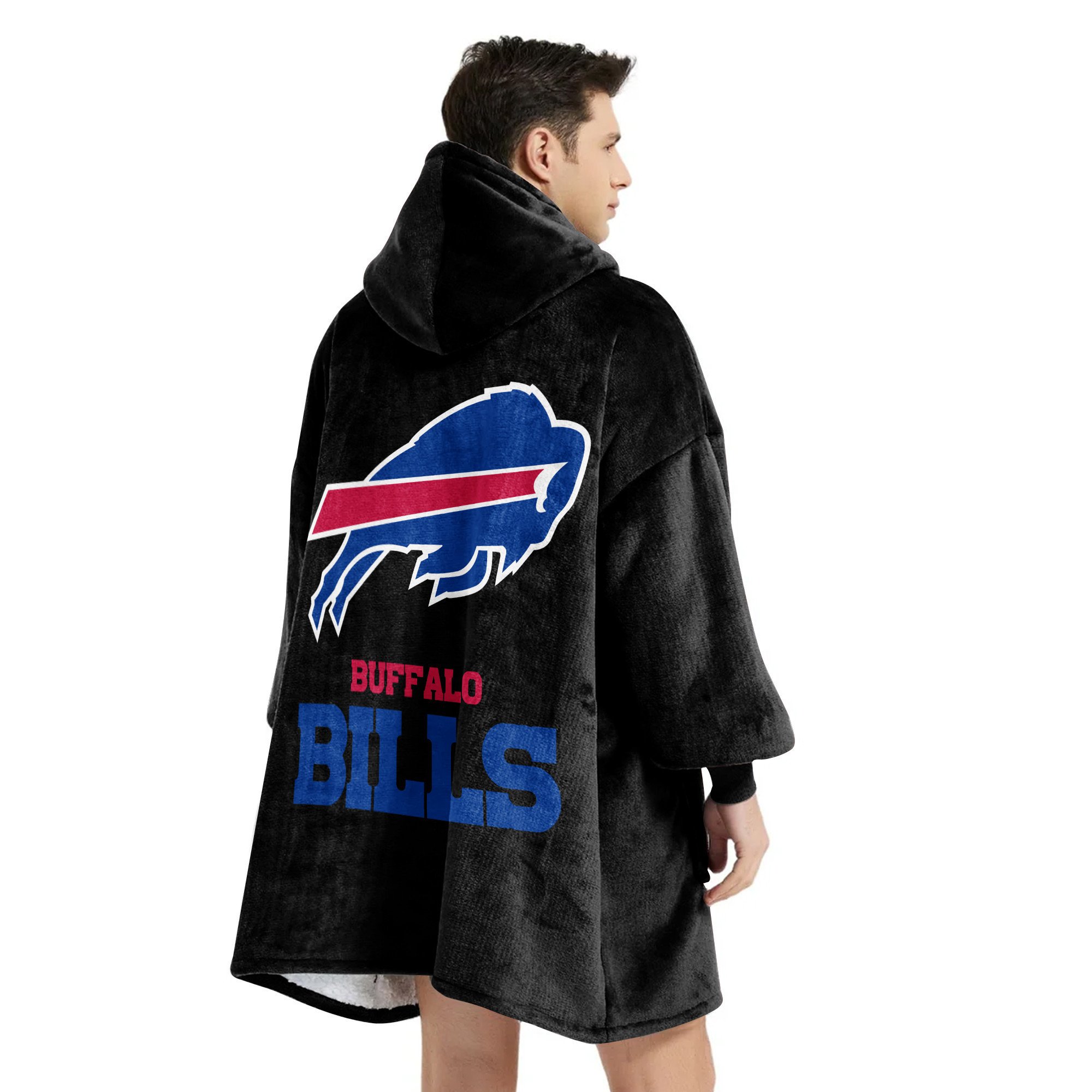 Adult Buffalo Football Unisex Blanket Hoodie