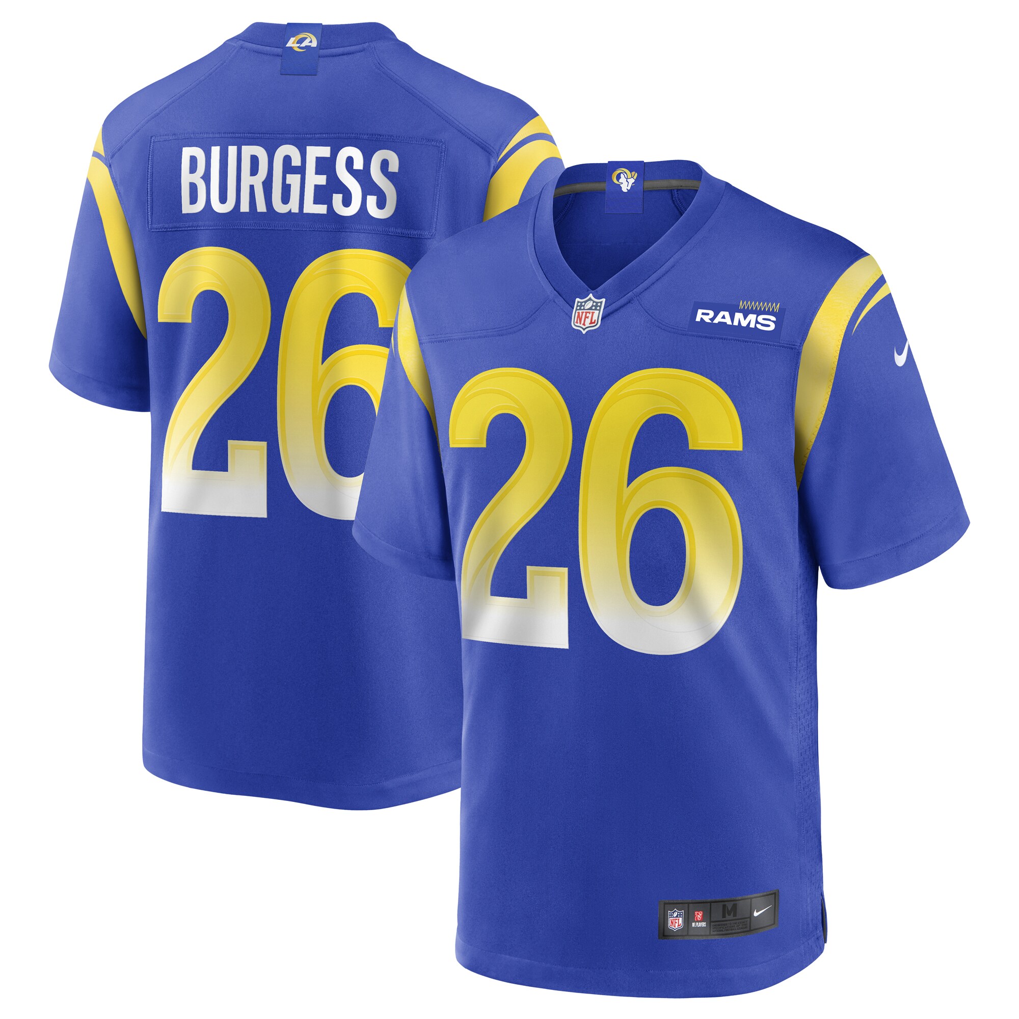 Terrell Burgess Los Angeles Rams  Game Jersey - Royal