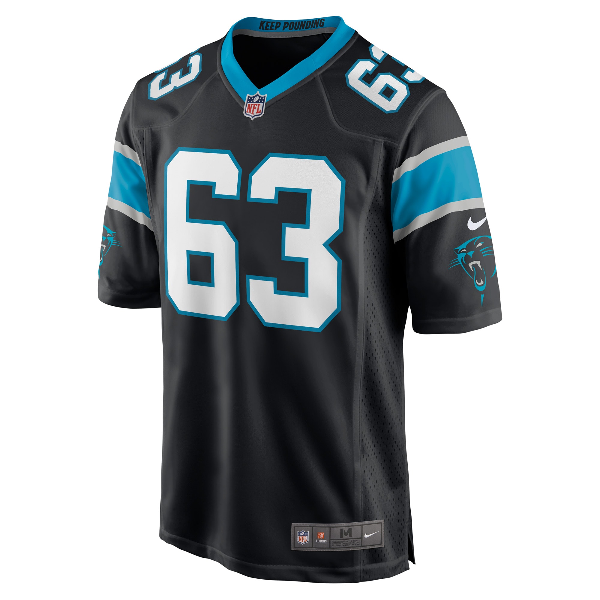 Austin Corbett Carolina Panthers  Game Jersey - Black
