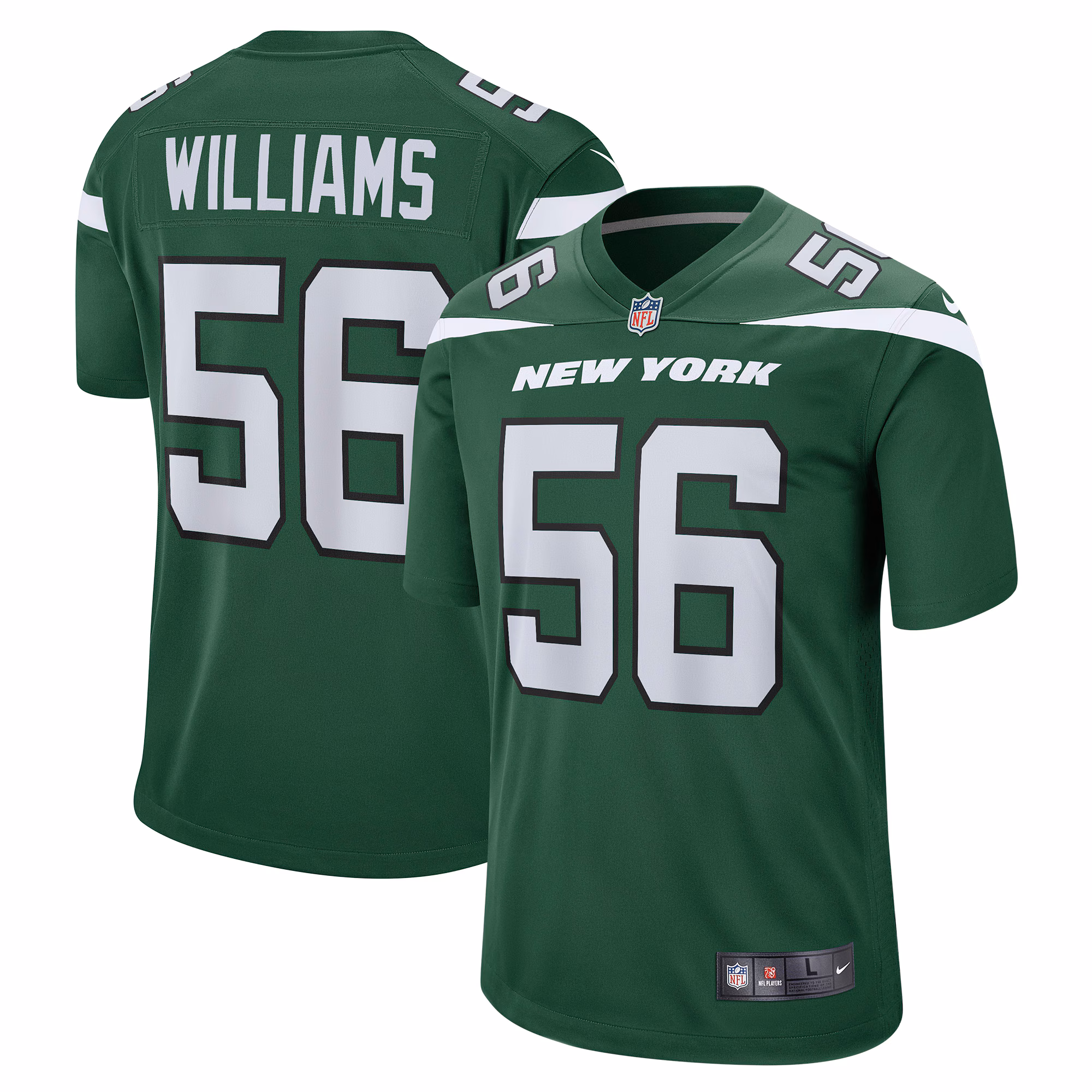 Quincy Williams New York Jets Game Jersey - Gotham Green