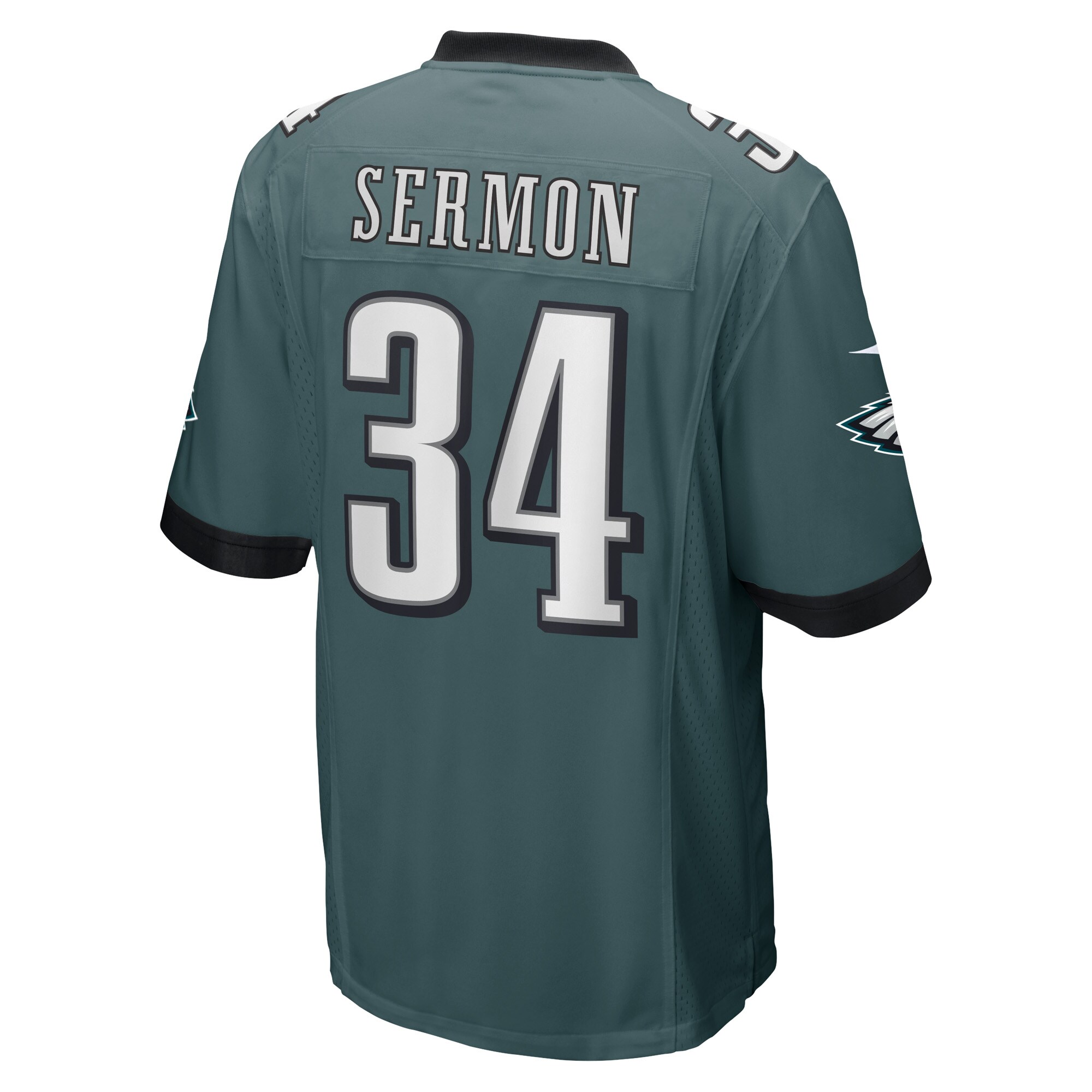 Trey Sermon Philadelphia Eagles  Game Player Jersey - Midnight Green