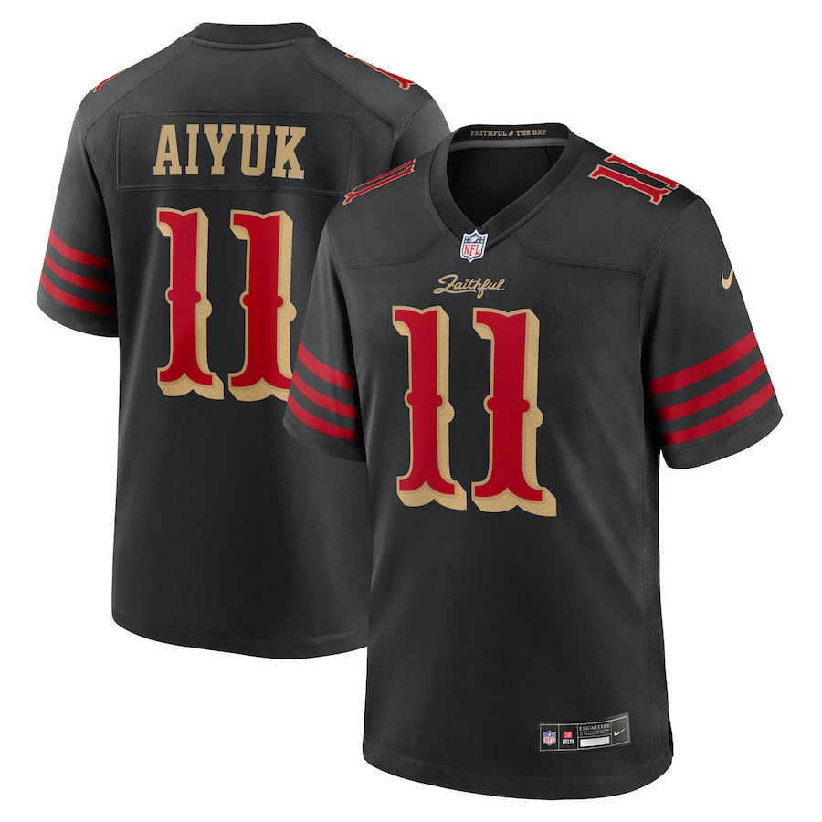 Brandon Aiyuk #11 San Francisco 49ers 2025 Rivalries Collection Game Jersey - Black