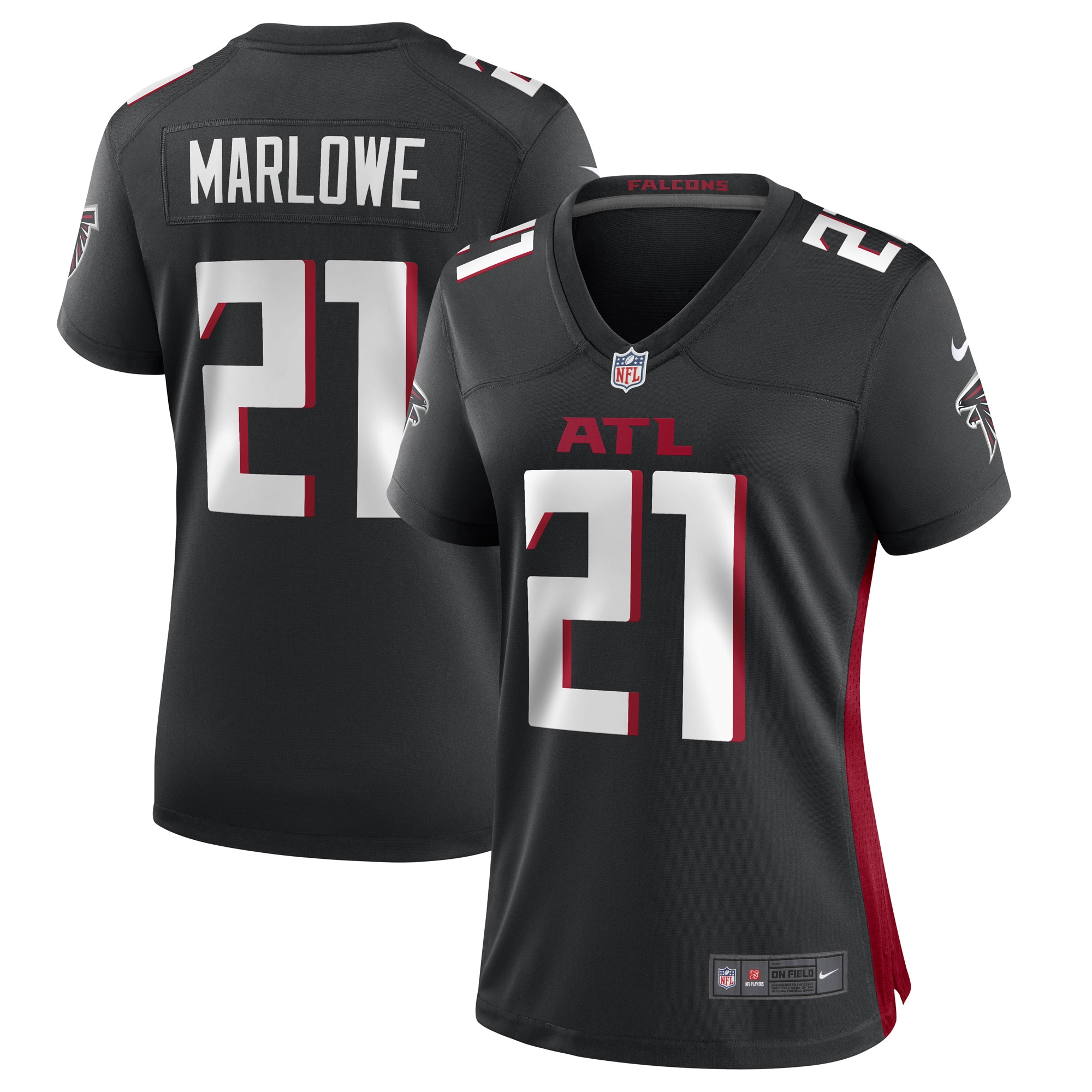 Dean Marlowe Atlanta Falcons  Women's Game Player Jersey - Black