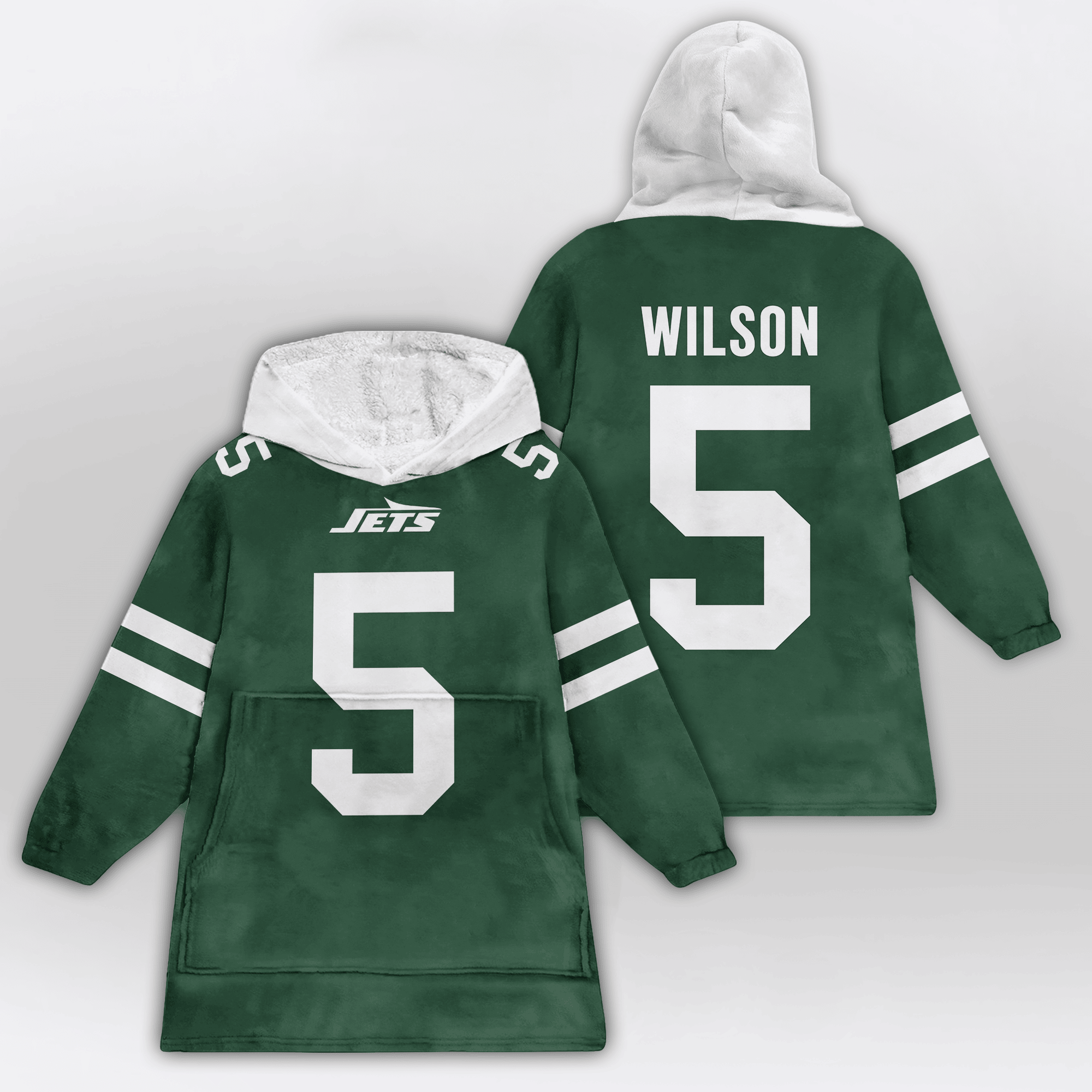 Adult G.W 5 New York J Football Unisex Blanket Hoodie