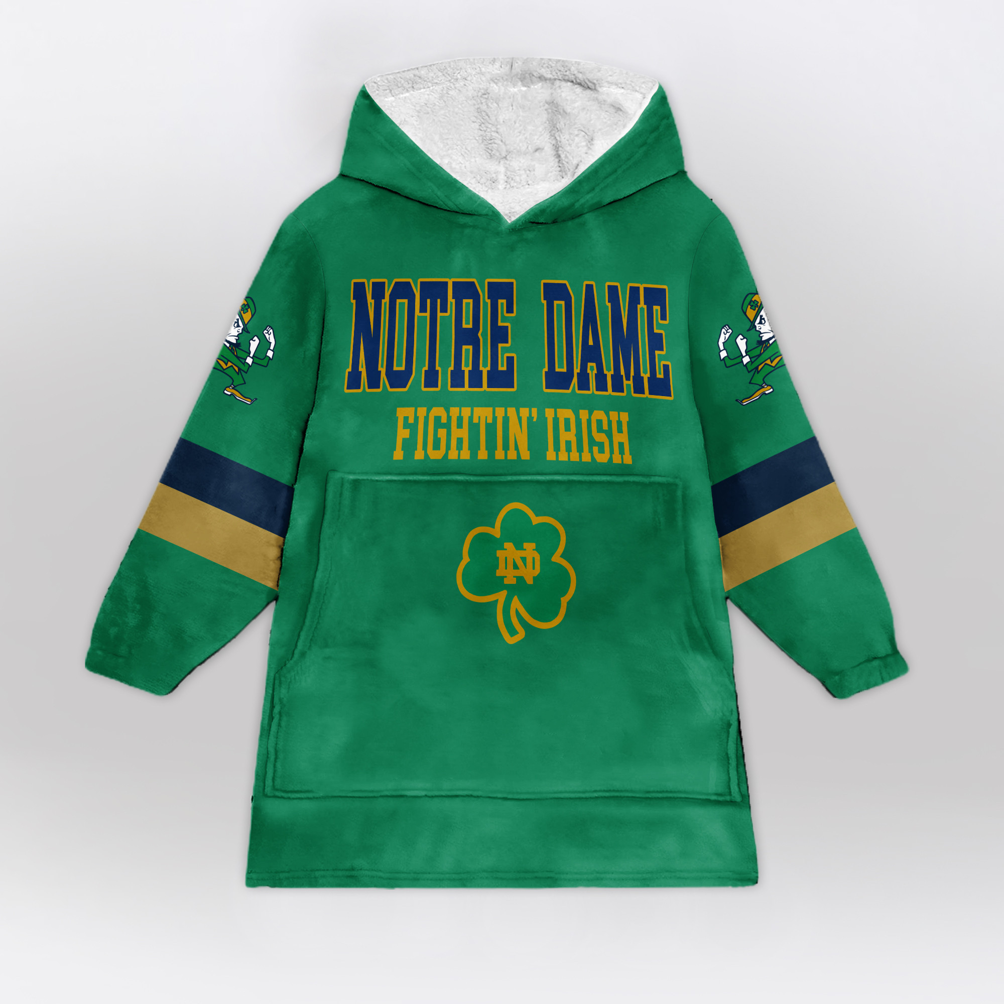 Adult Notre Dame Football Unisex Blanket Hoodie